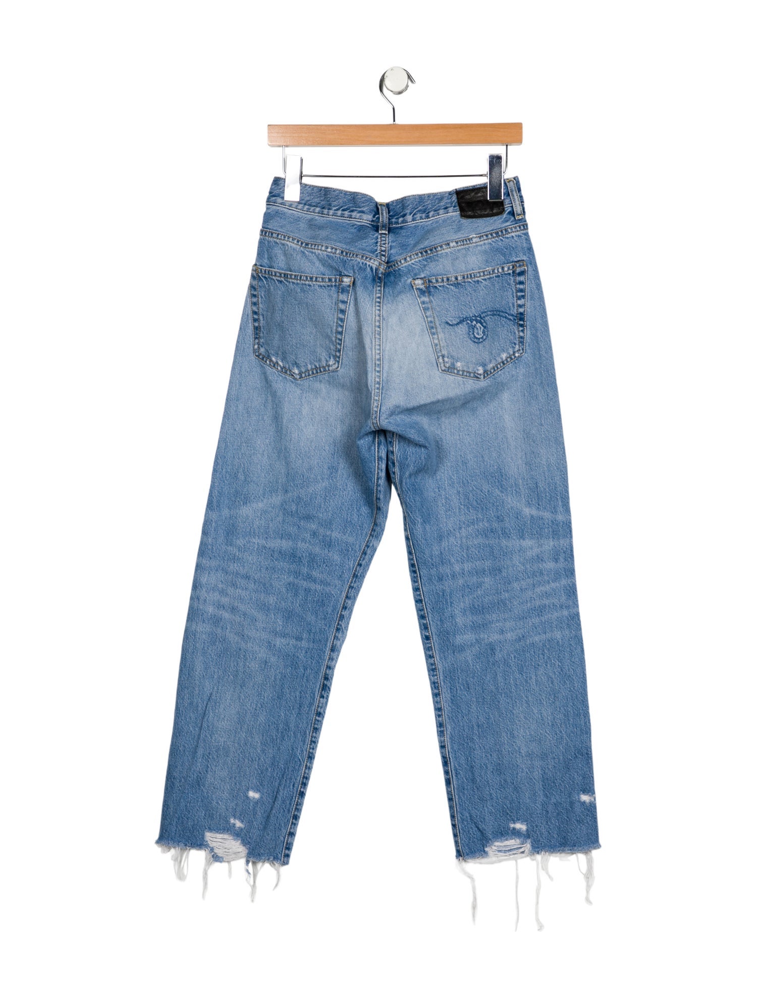 R13 High-Rise Straight Leg Jeans