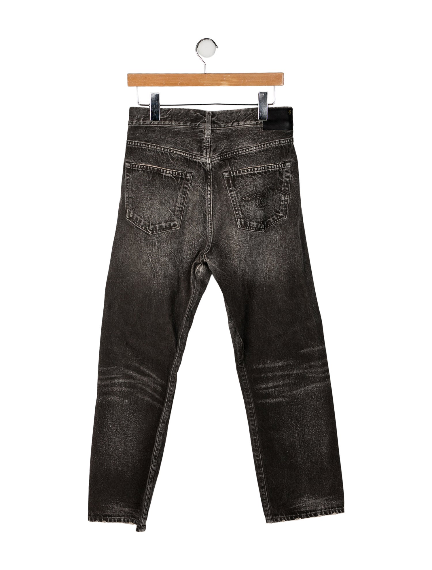 R13 High-Rise Straight Leg Jeans