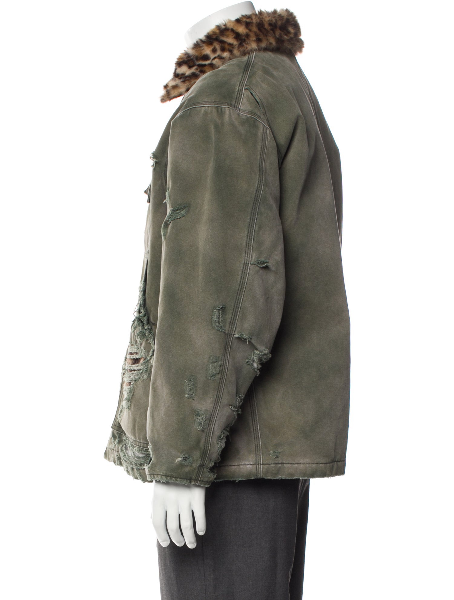 R13 Animal Print Denim Jacket