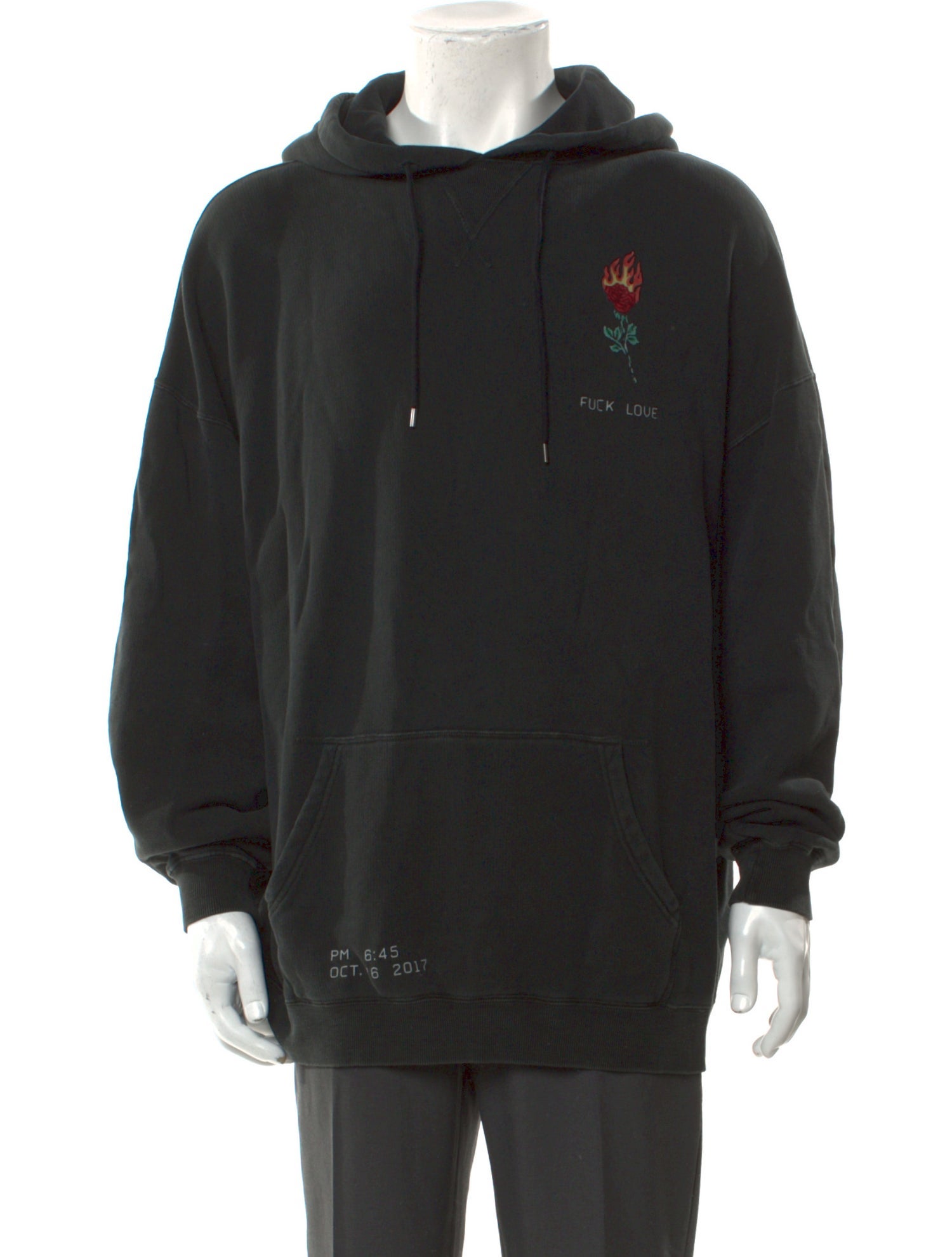 R13 Graphic Print Crew Neck Hoodie