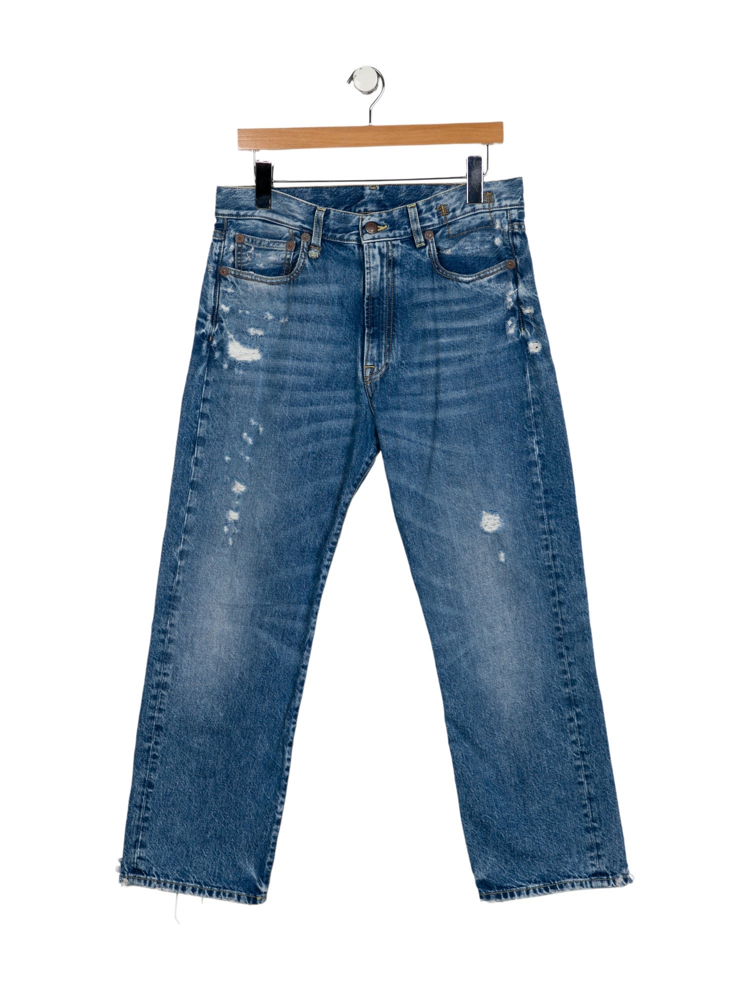 R13 High-Rise Straight Leg Jeans