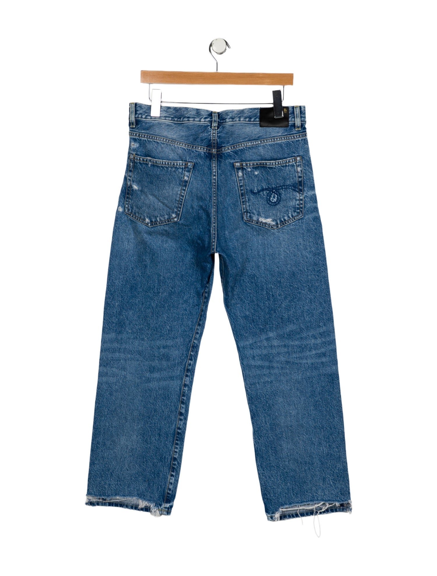 R13 High-Rise Straight Leg Jeans