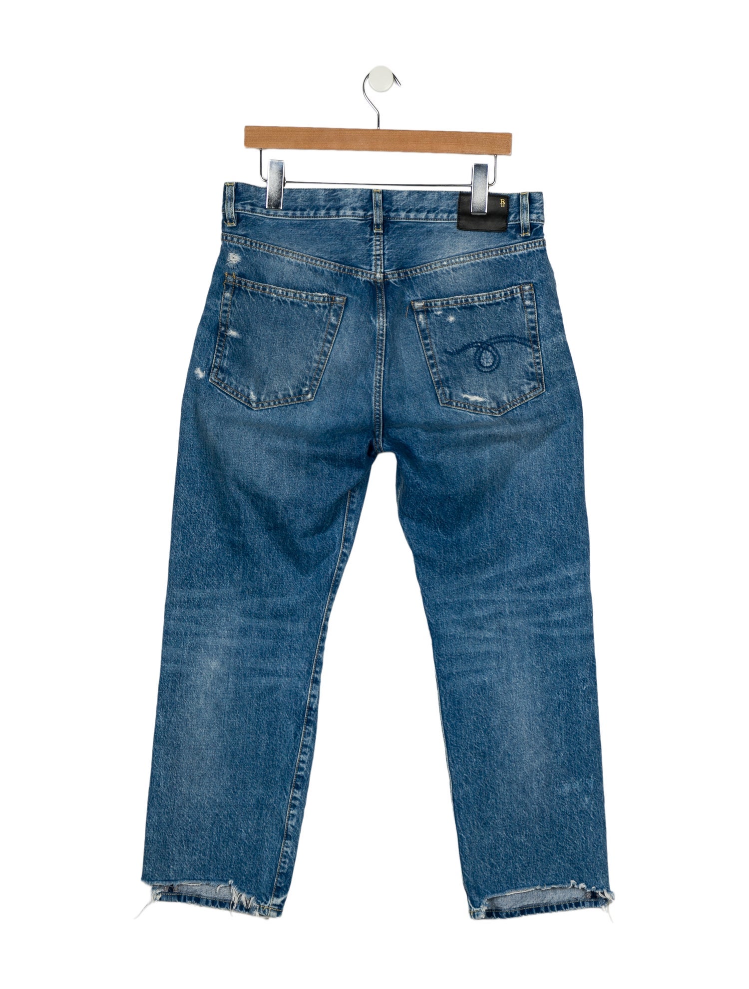 R13 High-Rise Straight Leg Jeans