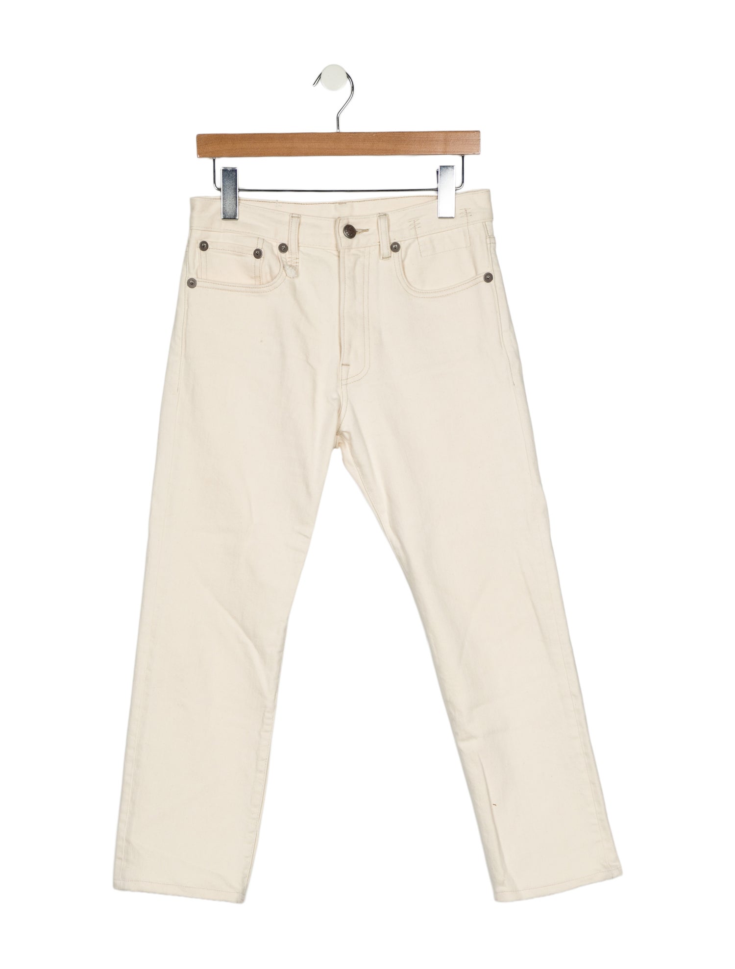R13 Mid-Rise Straight Leg Jeans