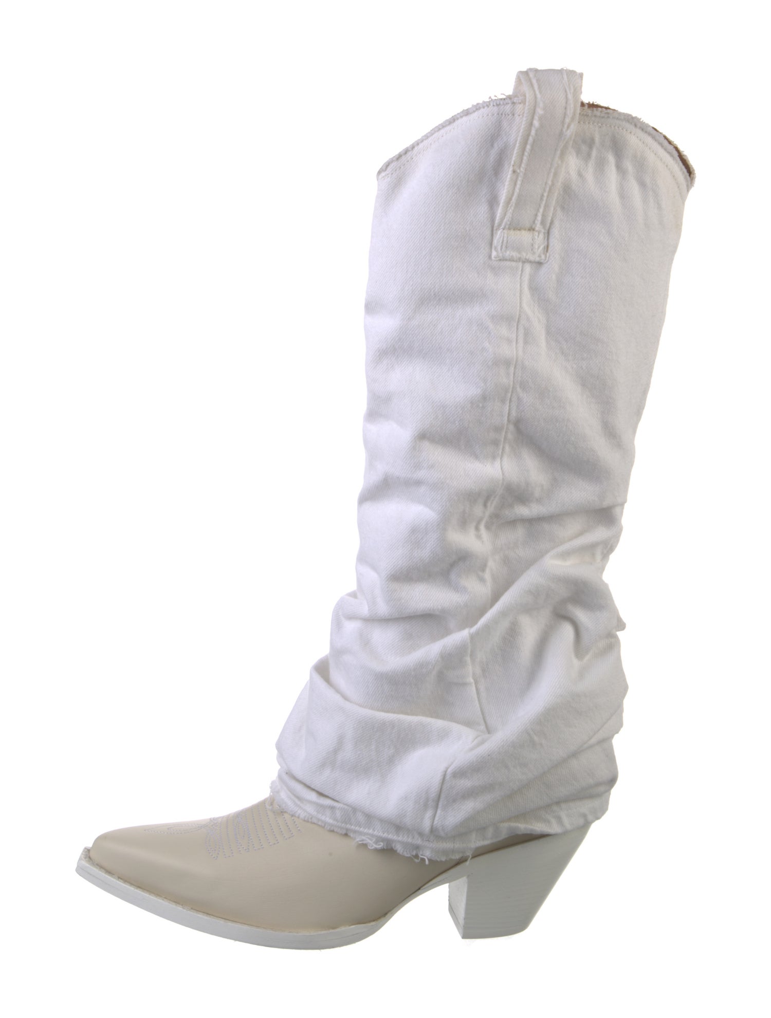 R13 Denim Western Boots