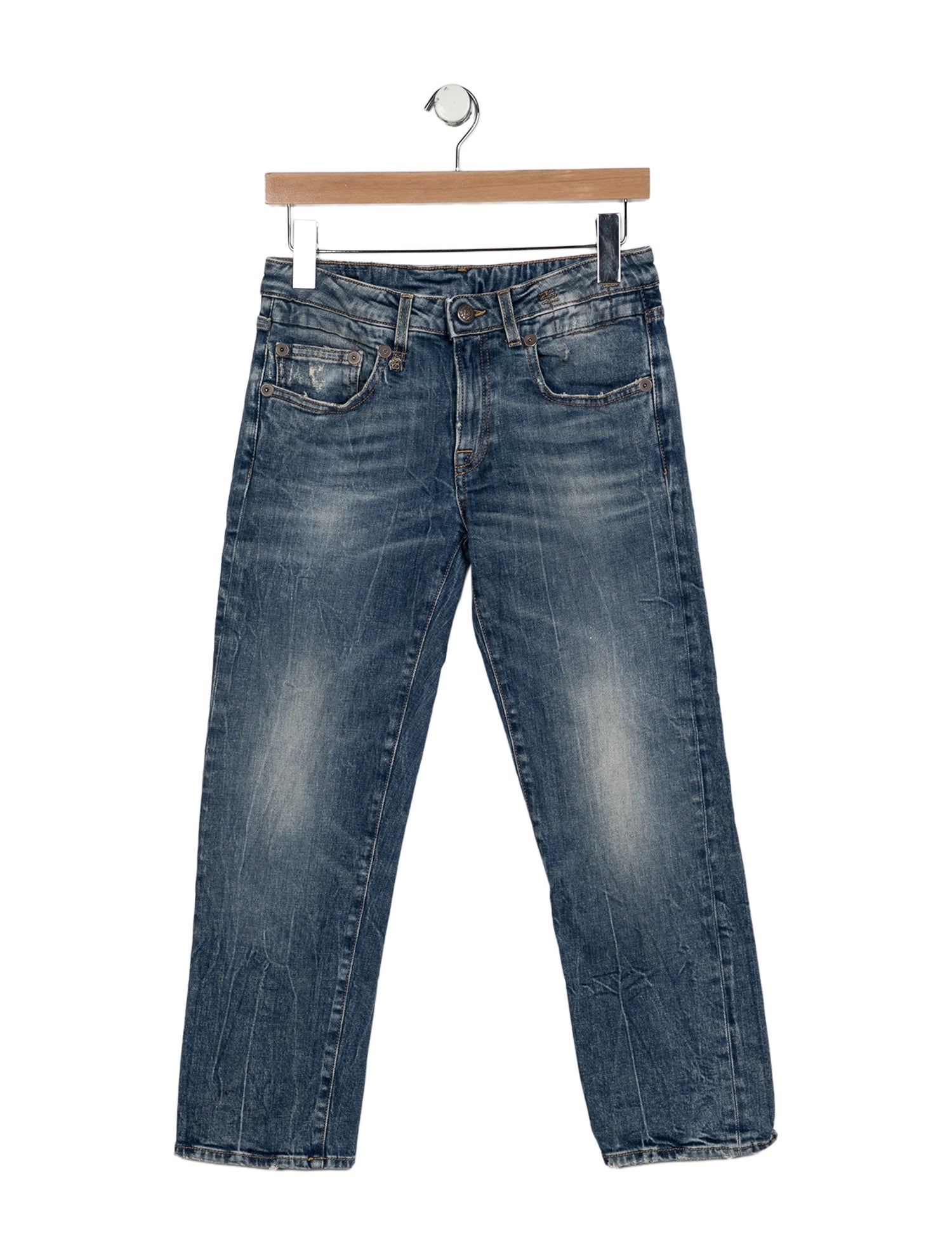R13 Mid-Rise Straight Leg Jeans