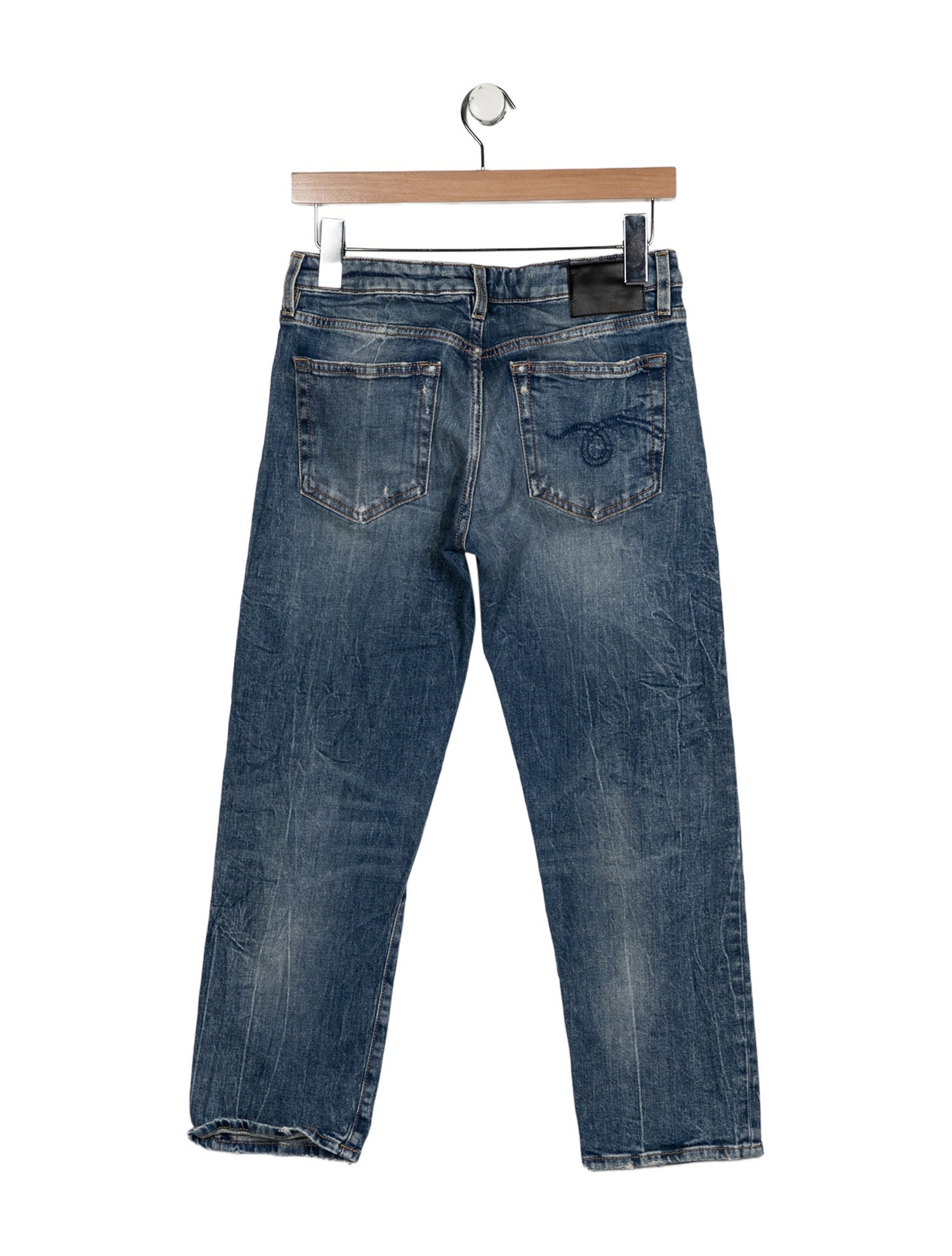 R13 Mid-Rise Straight Leg Jeans