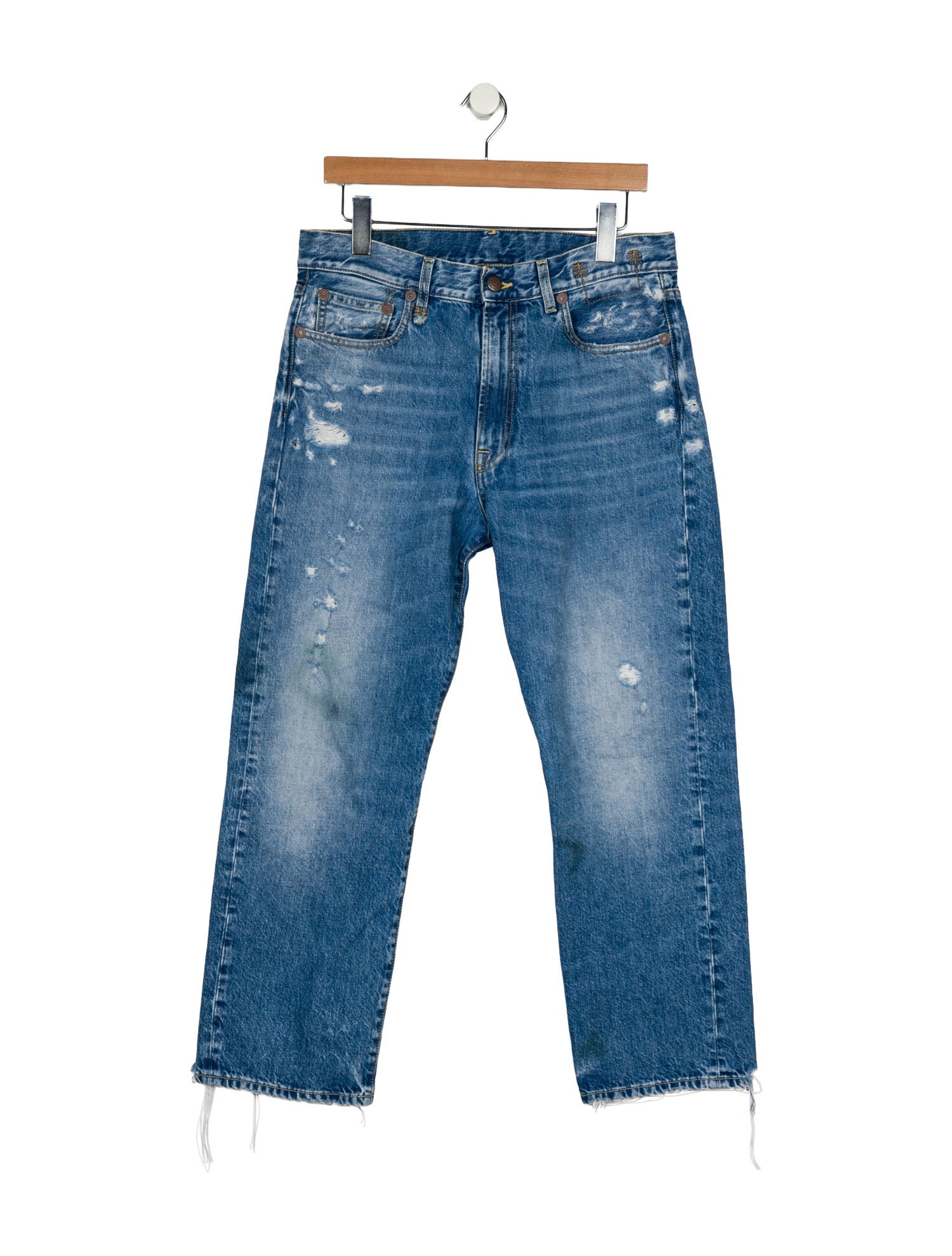 R13 Mid-Rise Straight Leg Jeans