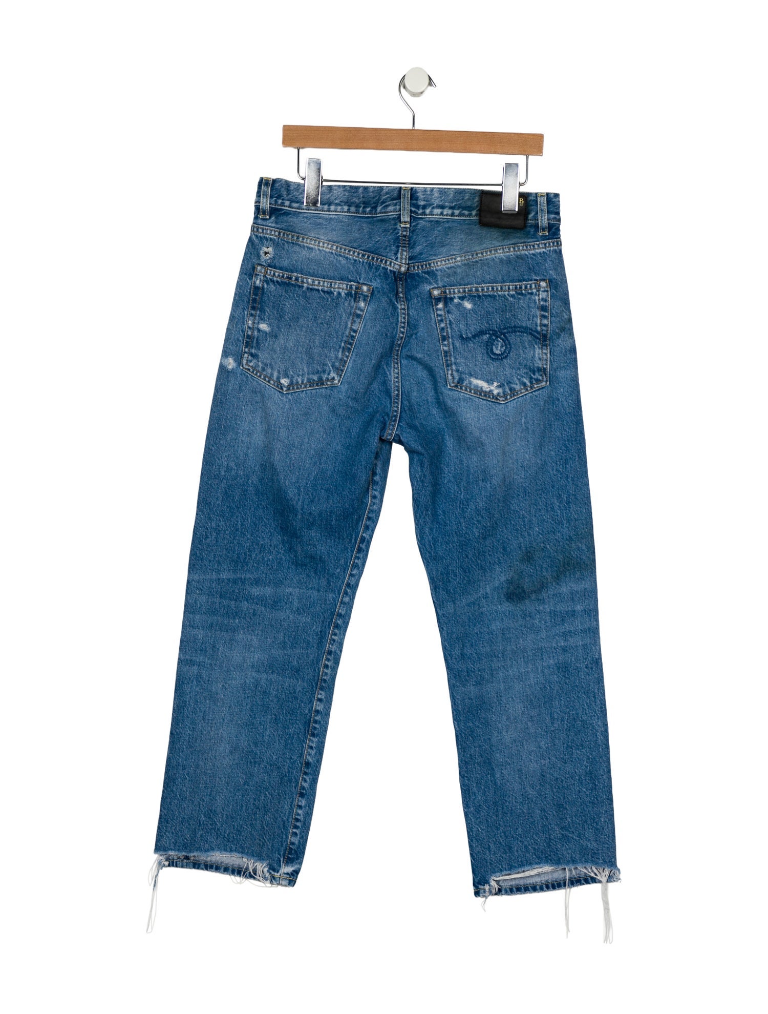 R13 Mid-Rise Straight Leg Jeans