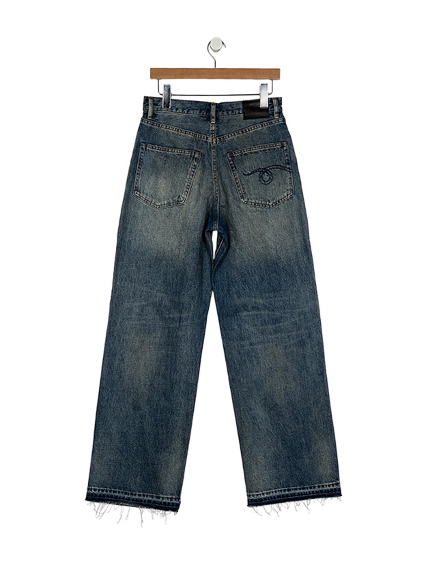 R13 Mid-Rise Wide Leg Jeans
