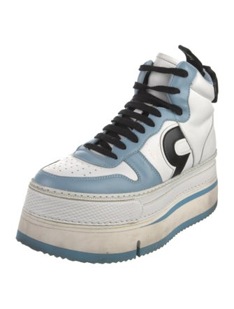 R13 Leather Colorblock Pattern Sneakers