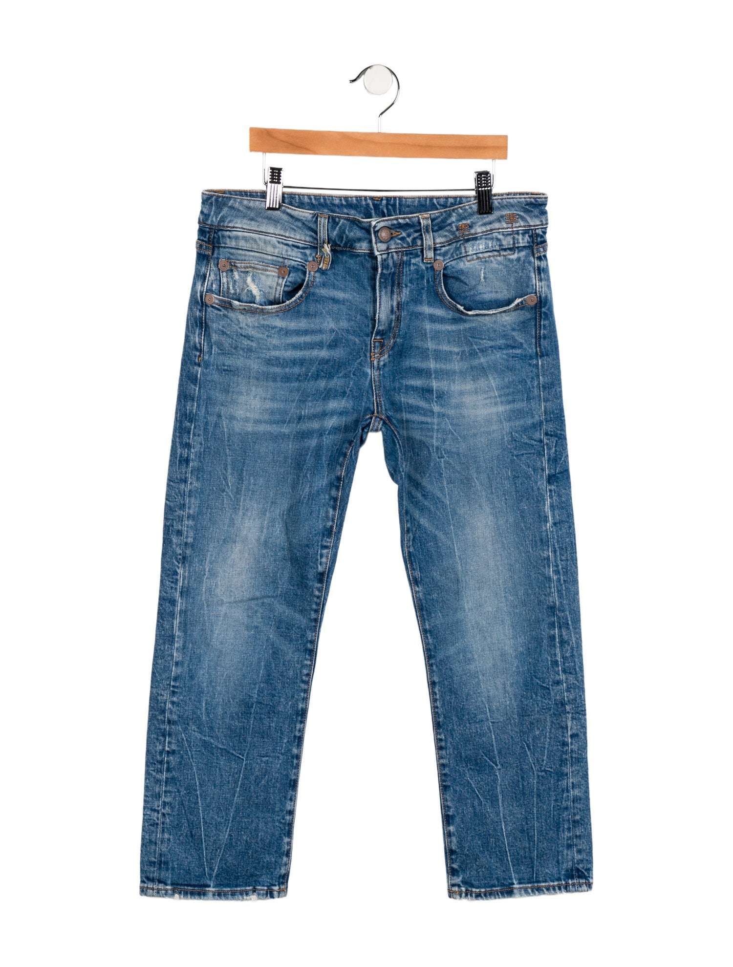 R13 High-Rise Straight Leg Jeans