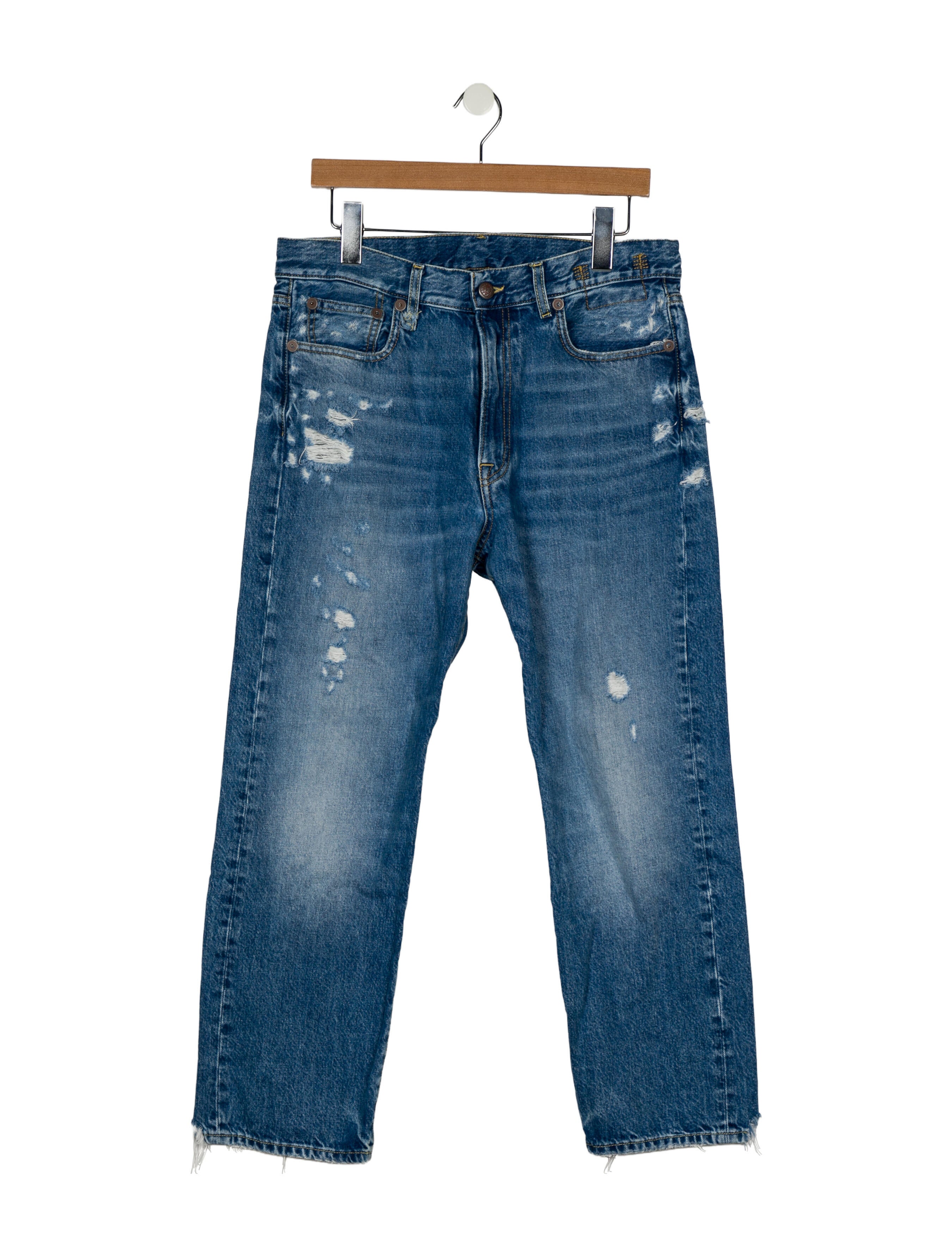 R13 High-Rise Straight Leg Jeans