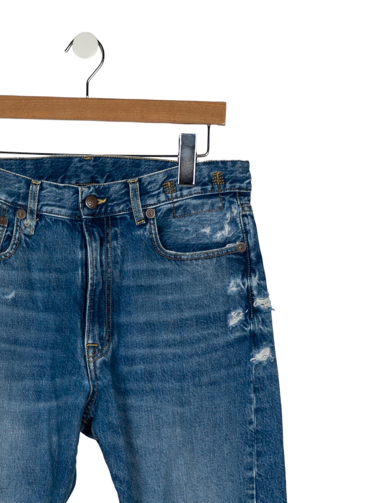 R13 High-Rise Straight Leg Jeans