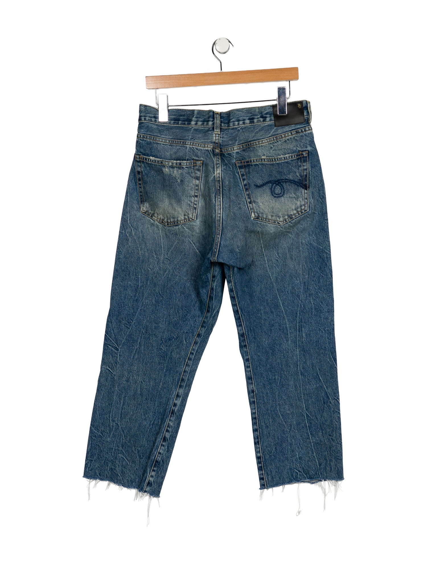 R13 High-Rise Straight Leg Jeans