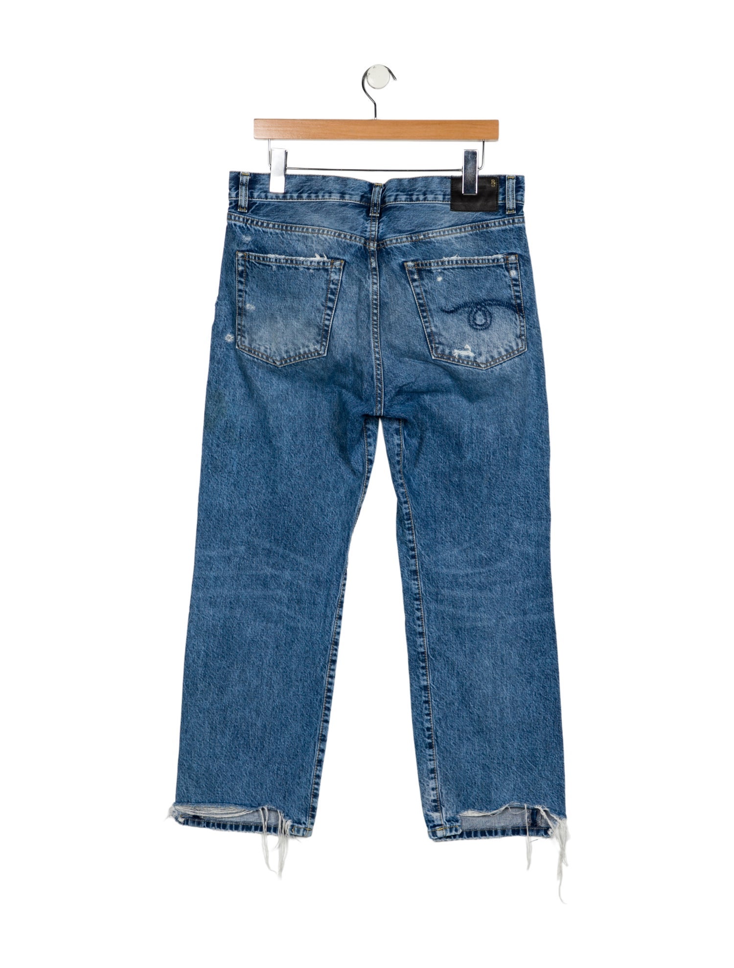 R13 High-Rise Straight Leg Jeans