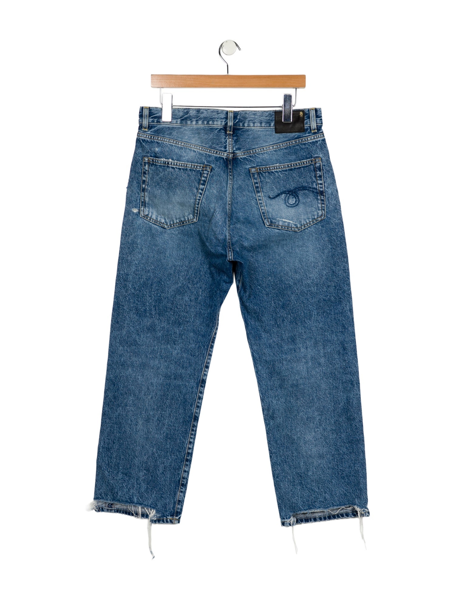 R13 High-Rise Straight Leg Jeans