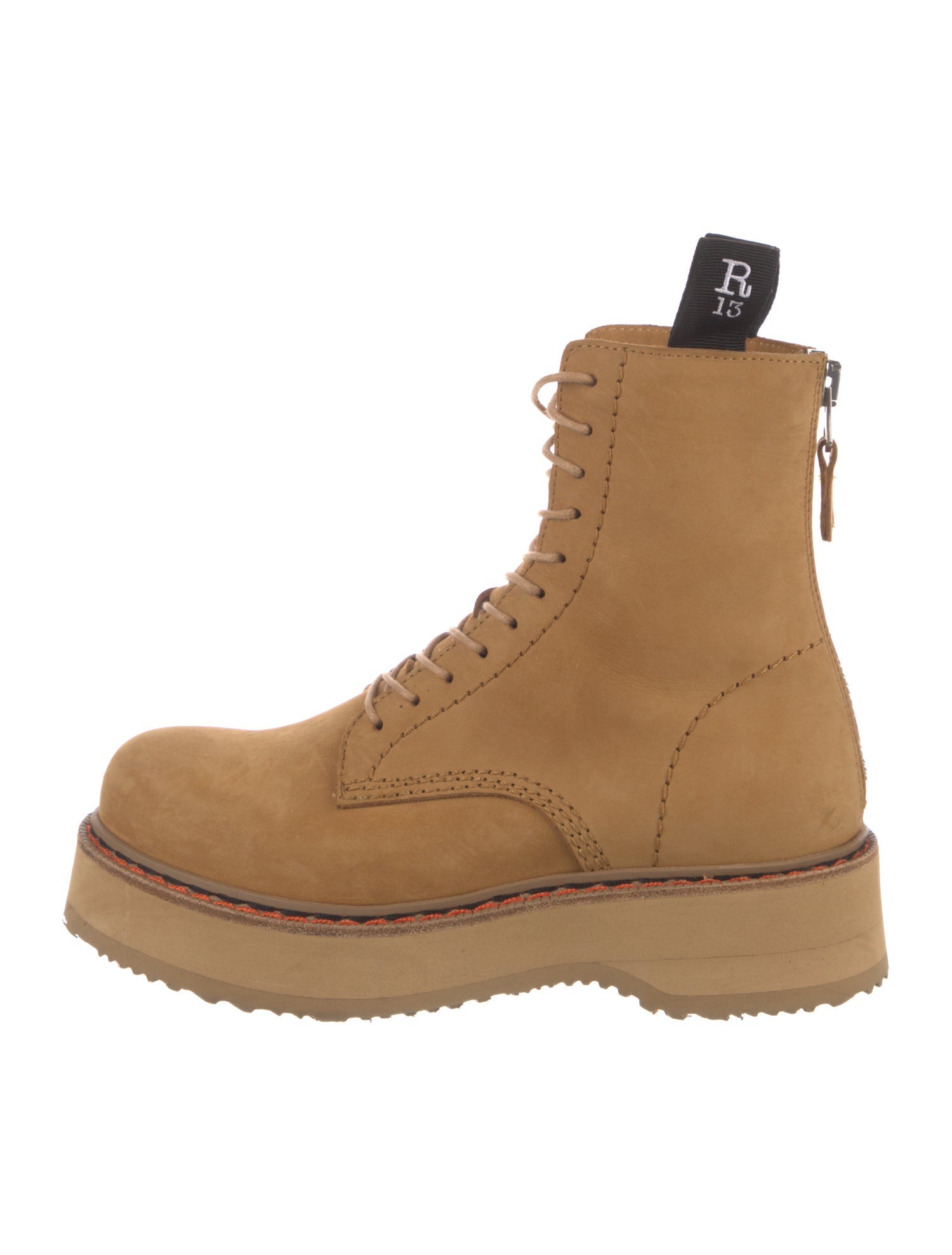 R13 Suede Combat Boots