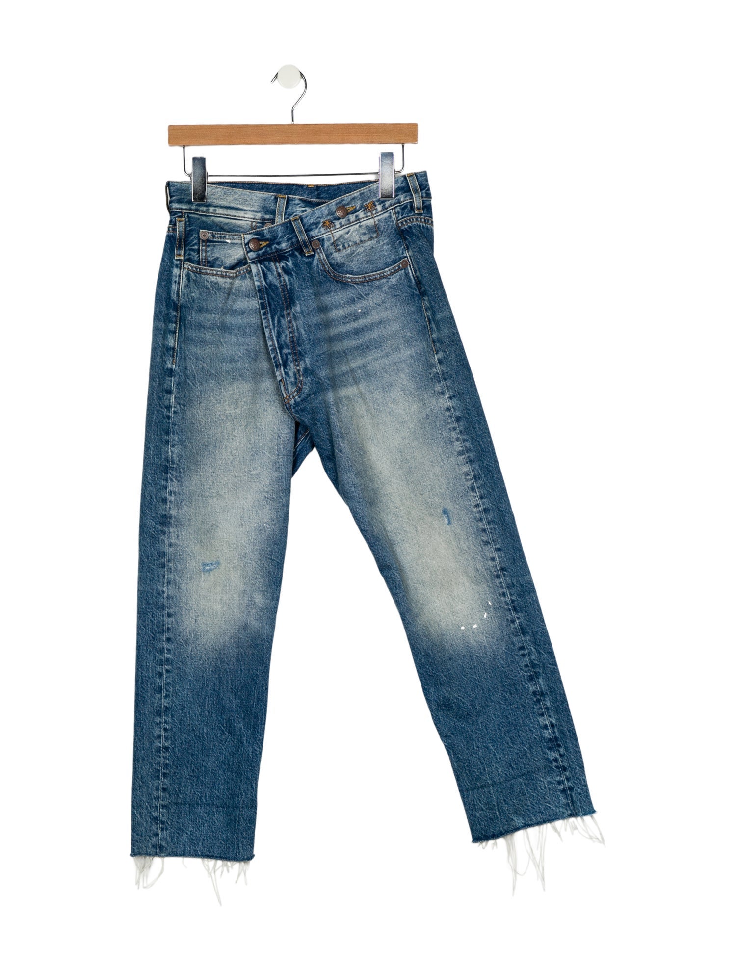 R13 High-Rise Straight Leg Jeans