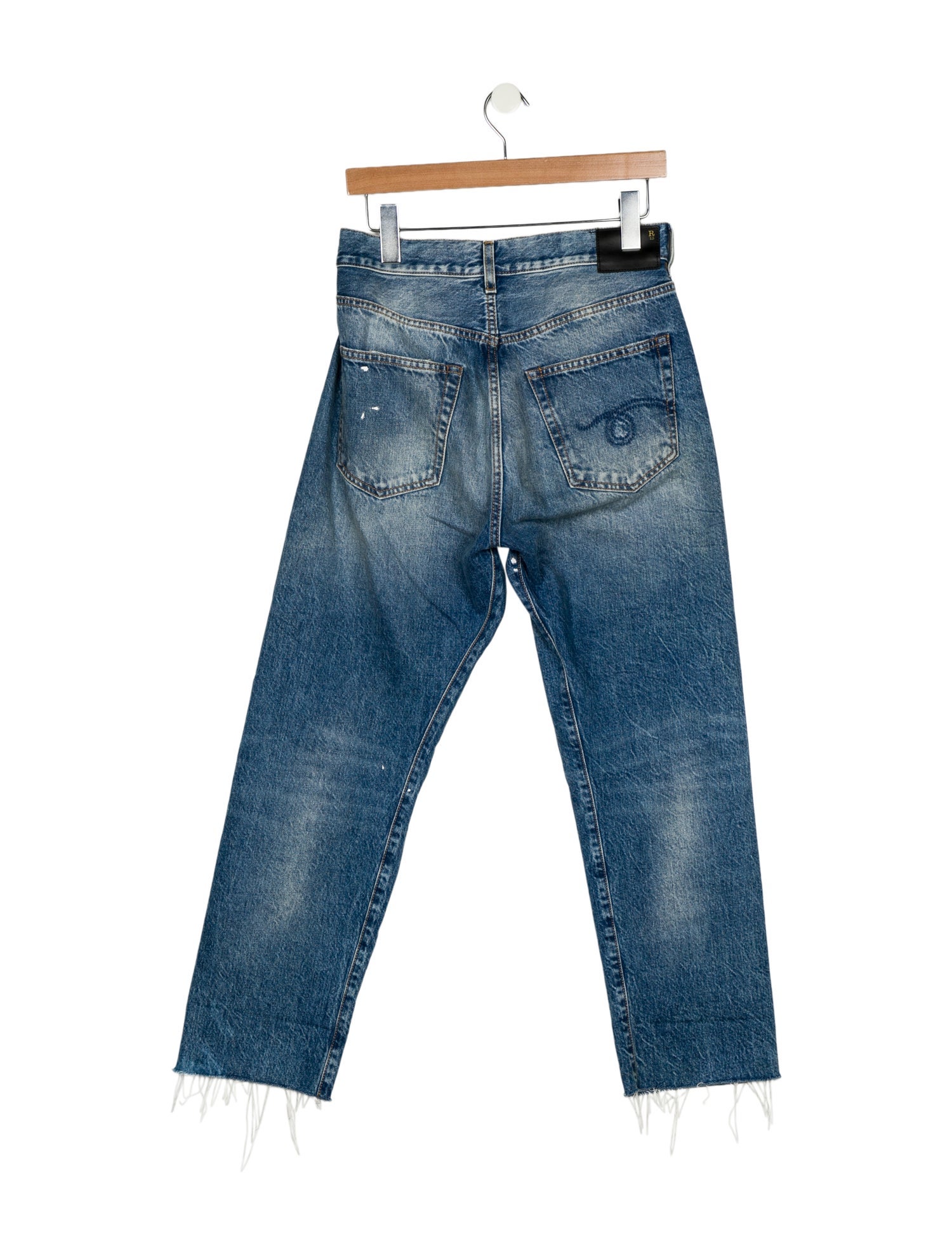 R13 High-Rise Straight Leg Jeans