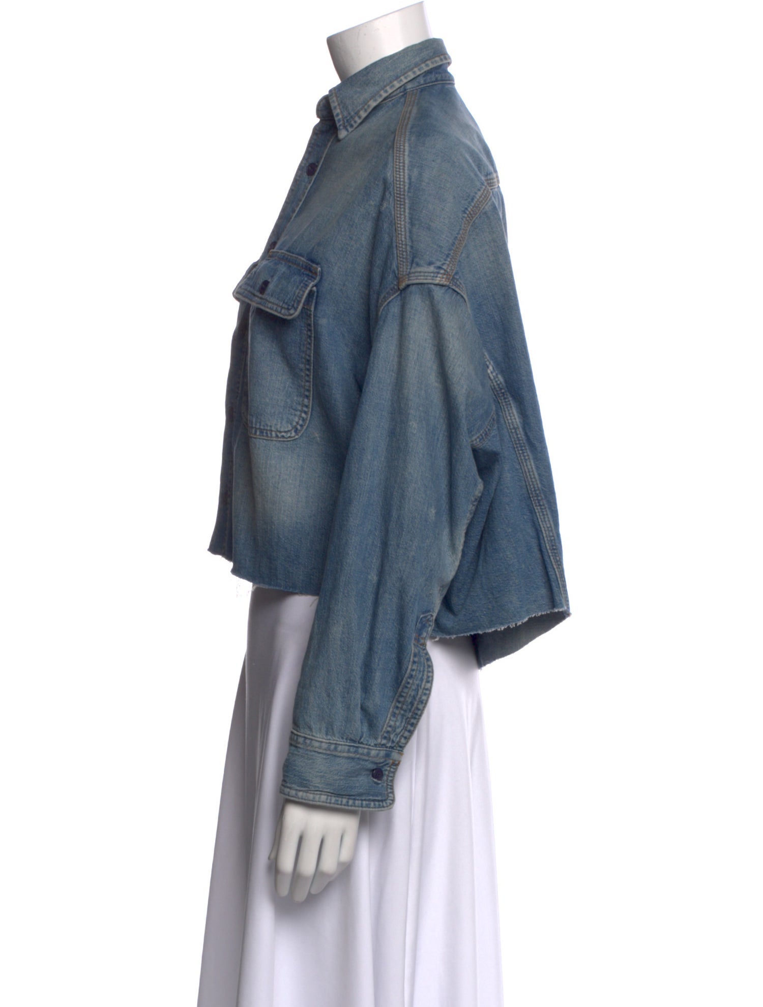 R13 Long Sleeve Button-Up Top