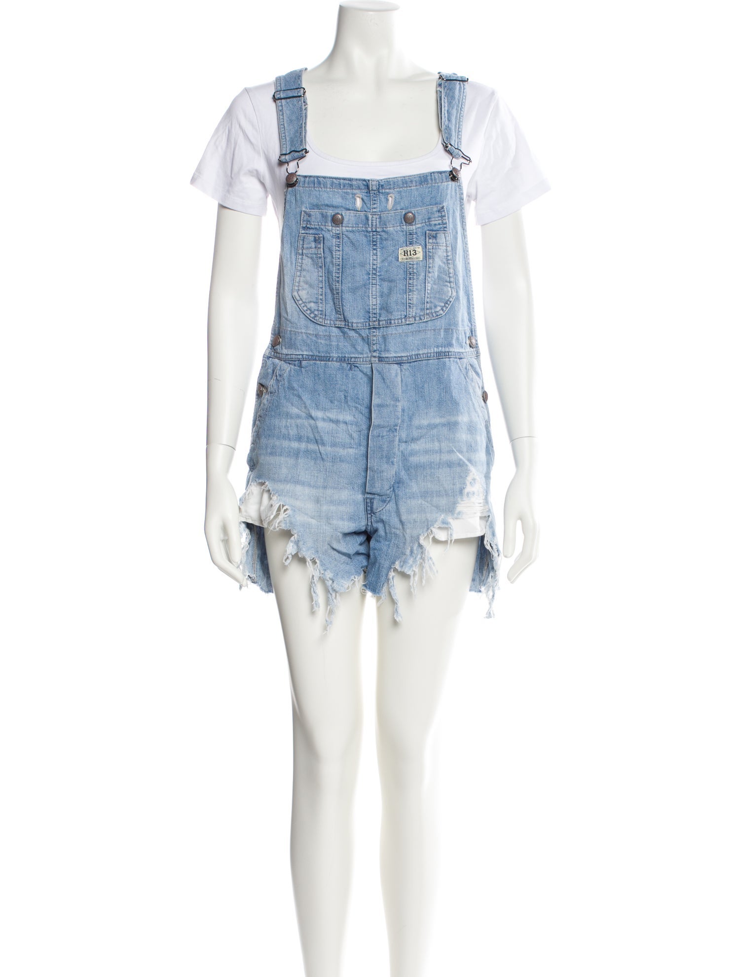 R13 Square Neckline Romper