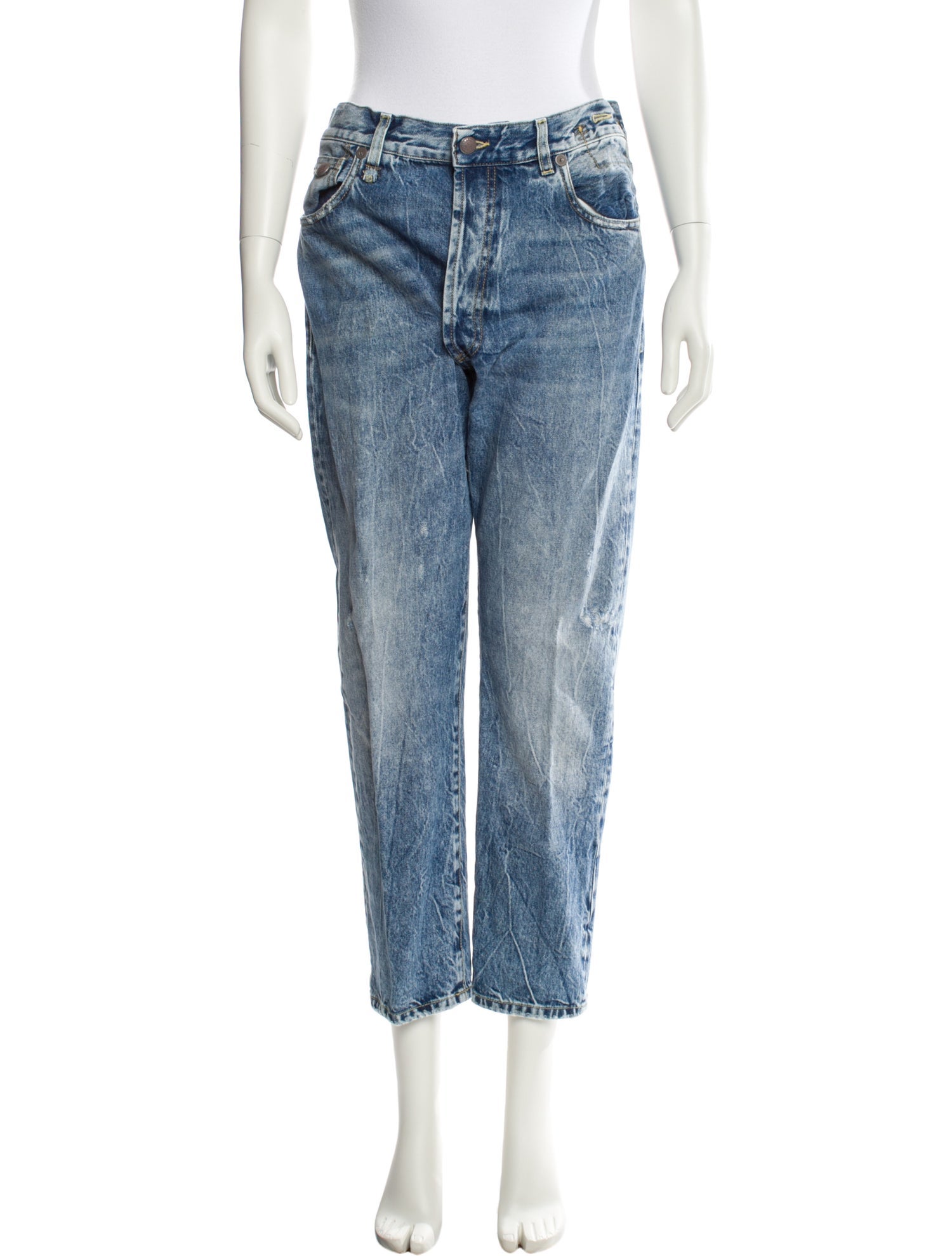 R13 High-Rise Straight Leg Jeans