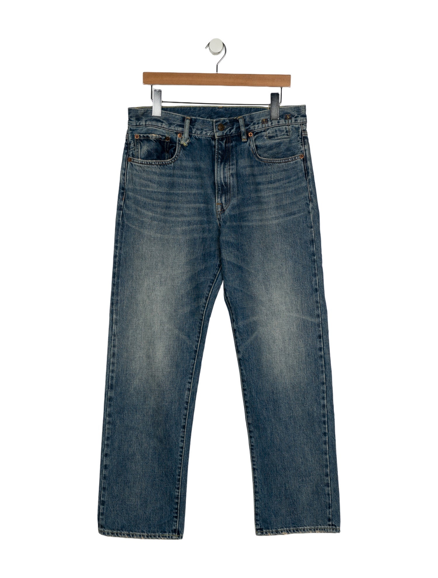 R13 High-Rise Straight Leg Jeans