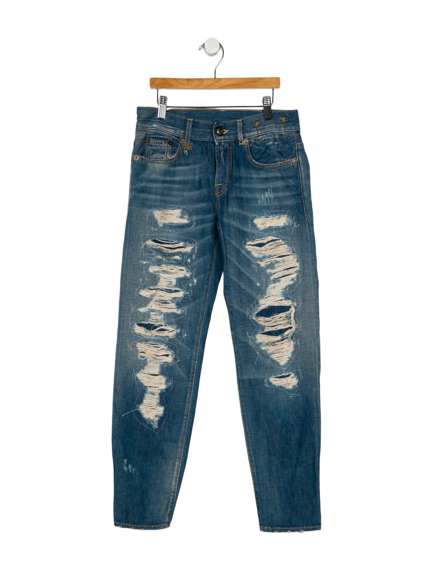R13 Mid-Rise Skinny Leg Jeans