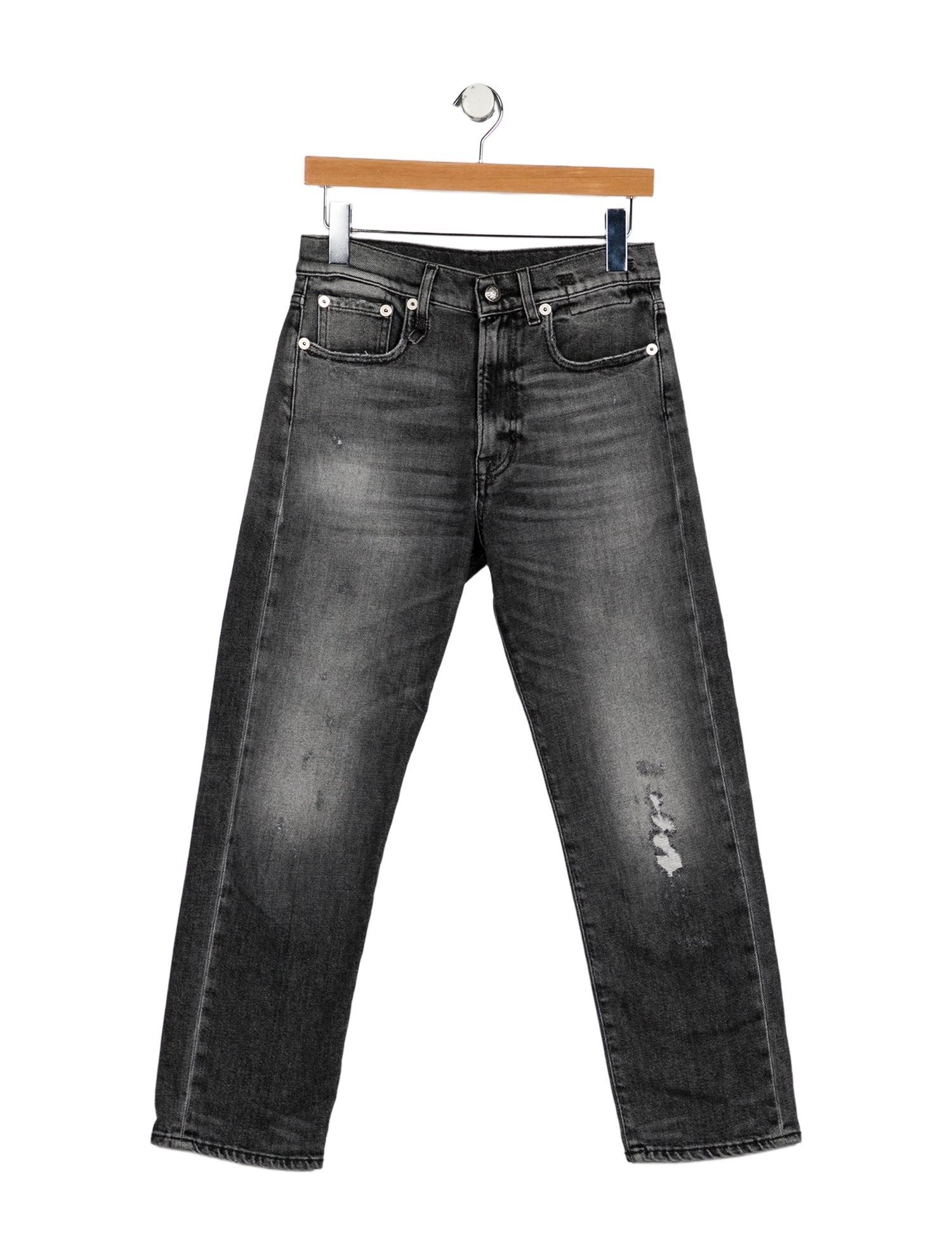 R13 High-Rise Straight Leg Jeans