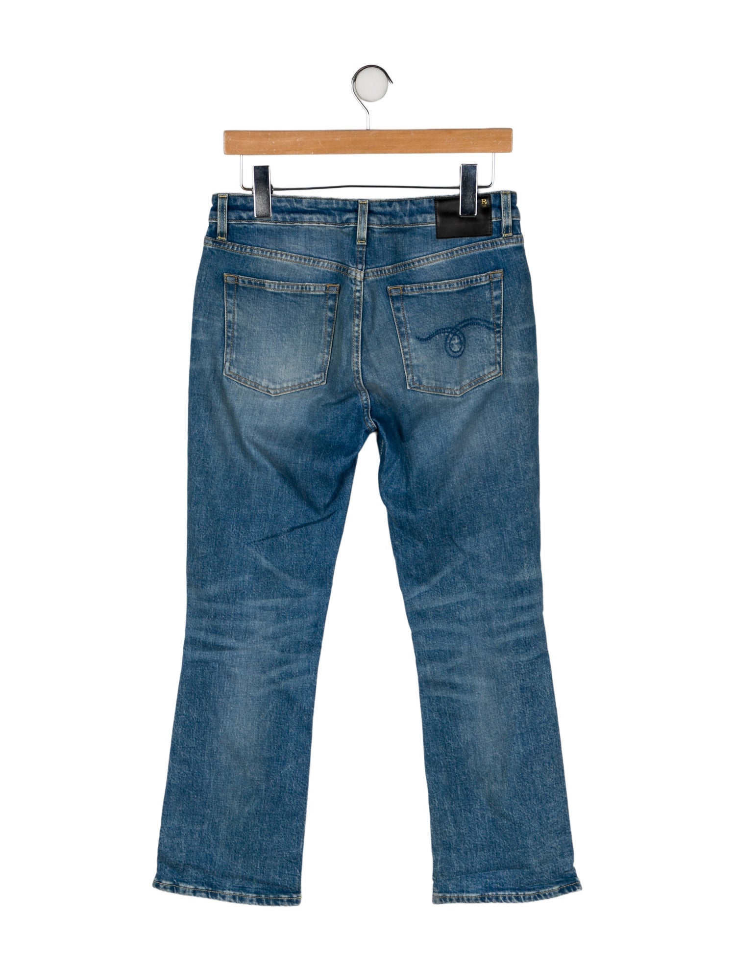 R13 Mid-Rise Straight Leg Jeans
