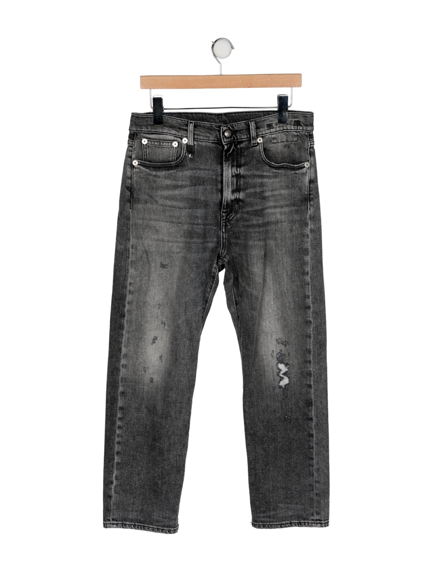 R13 Mid-Rise Straight Leg Jeans