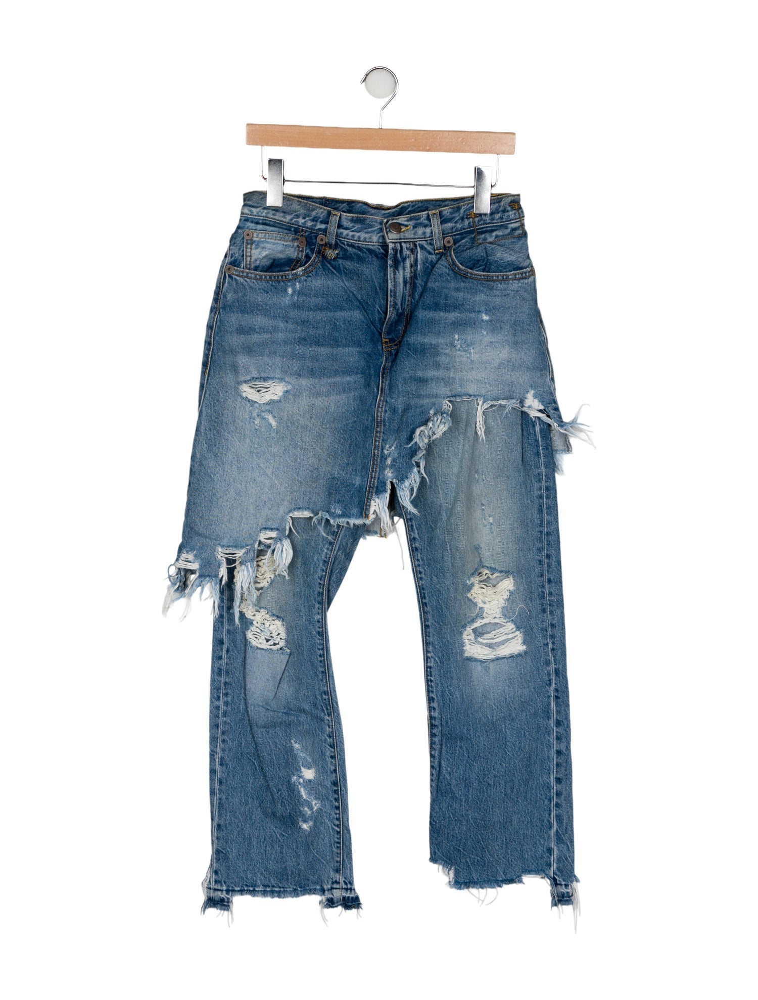 R13 High-Rise Straight Leg Jeans