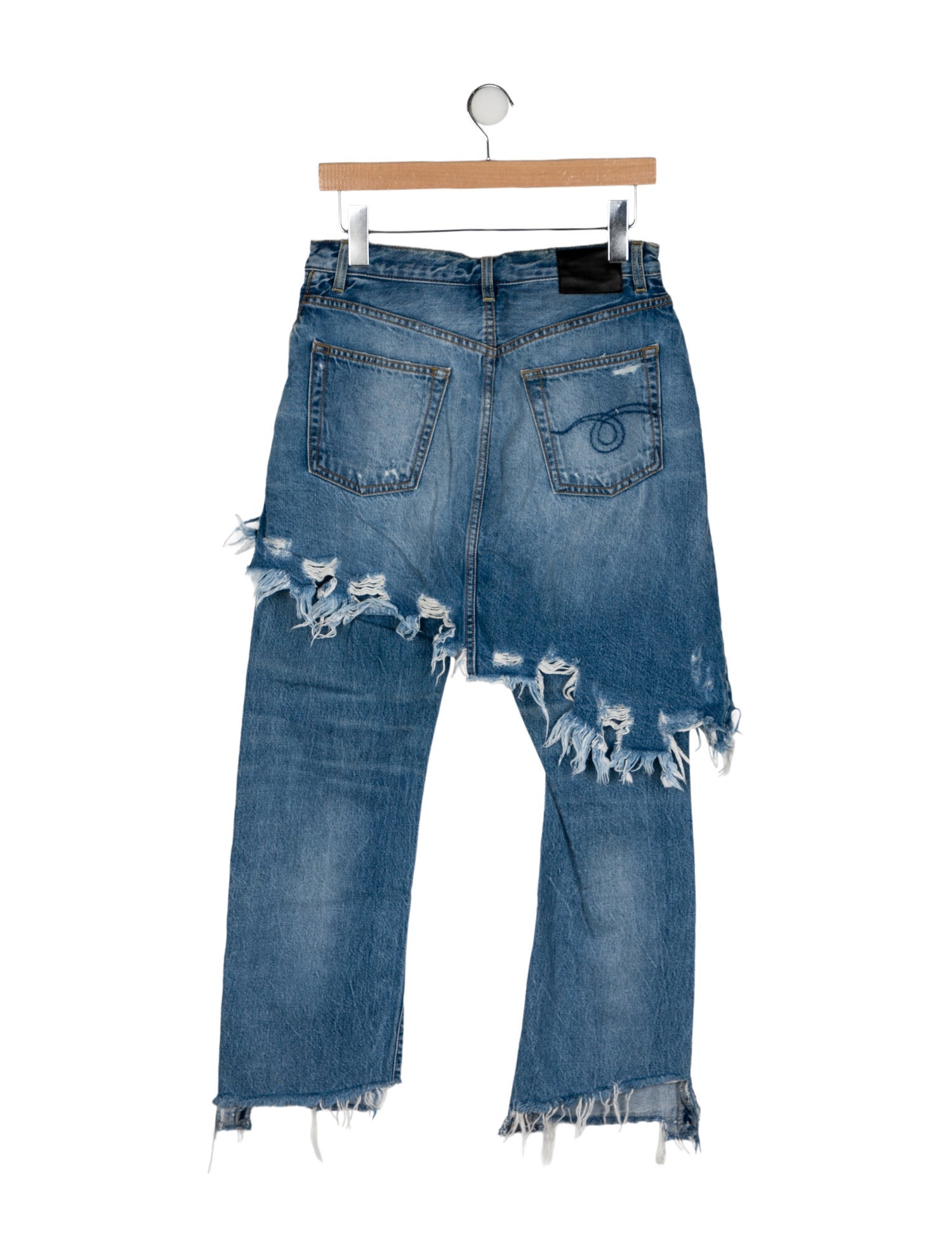 R13 High-Rise Straight Leg Jeans