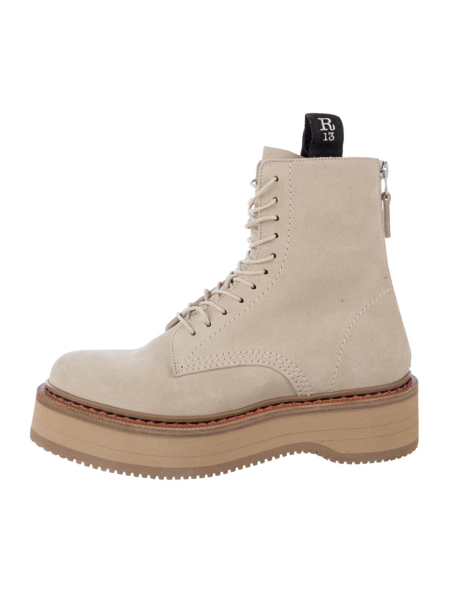 R13 Suede Combat Boots