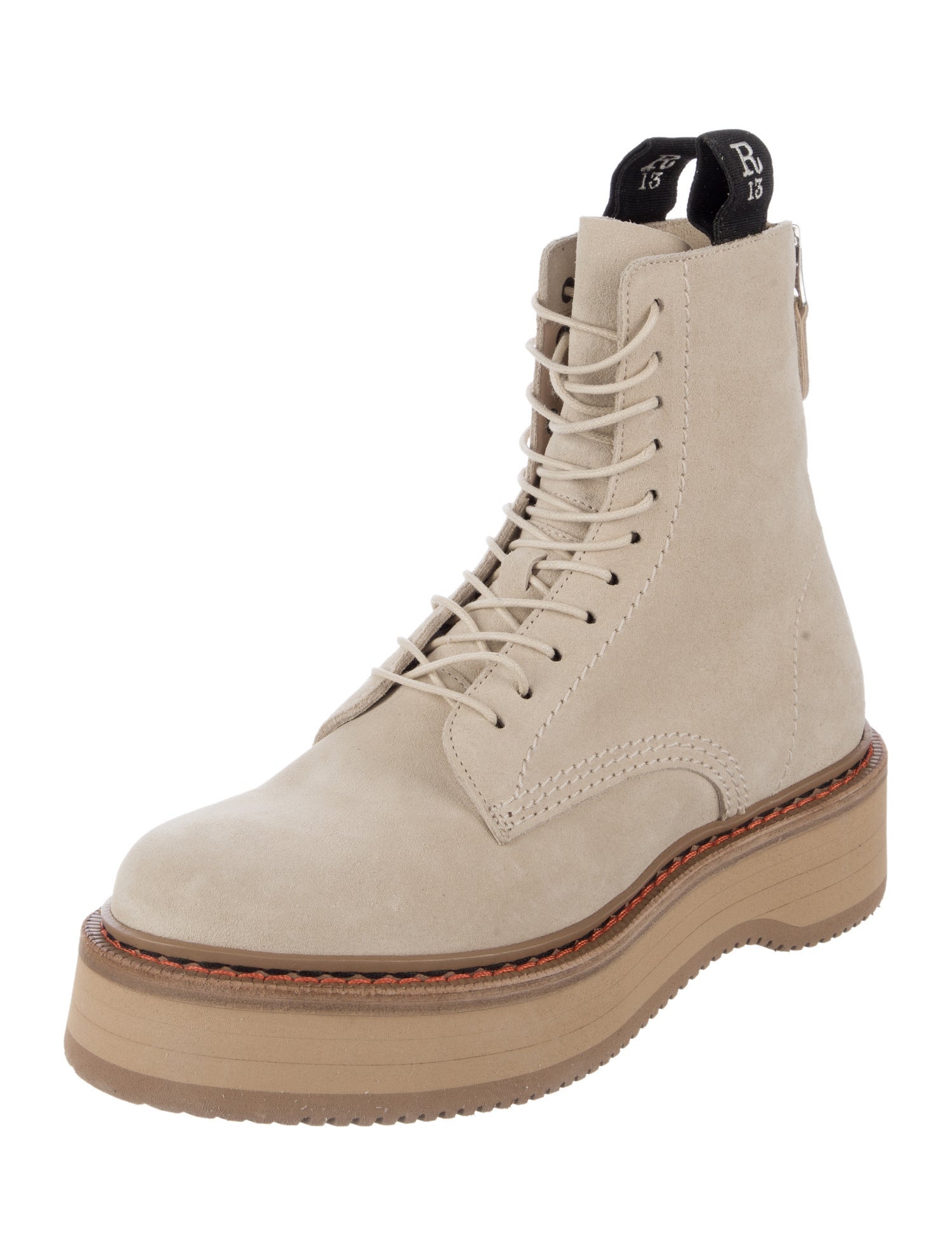 R13 Suede Combat Boots