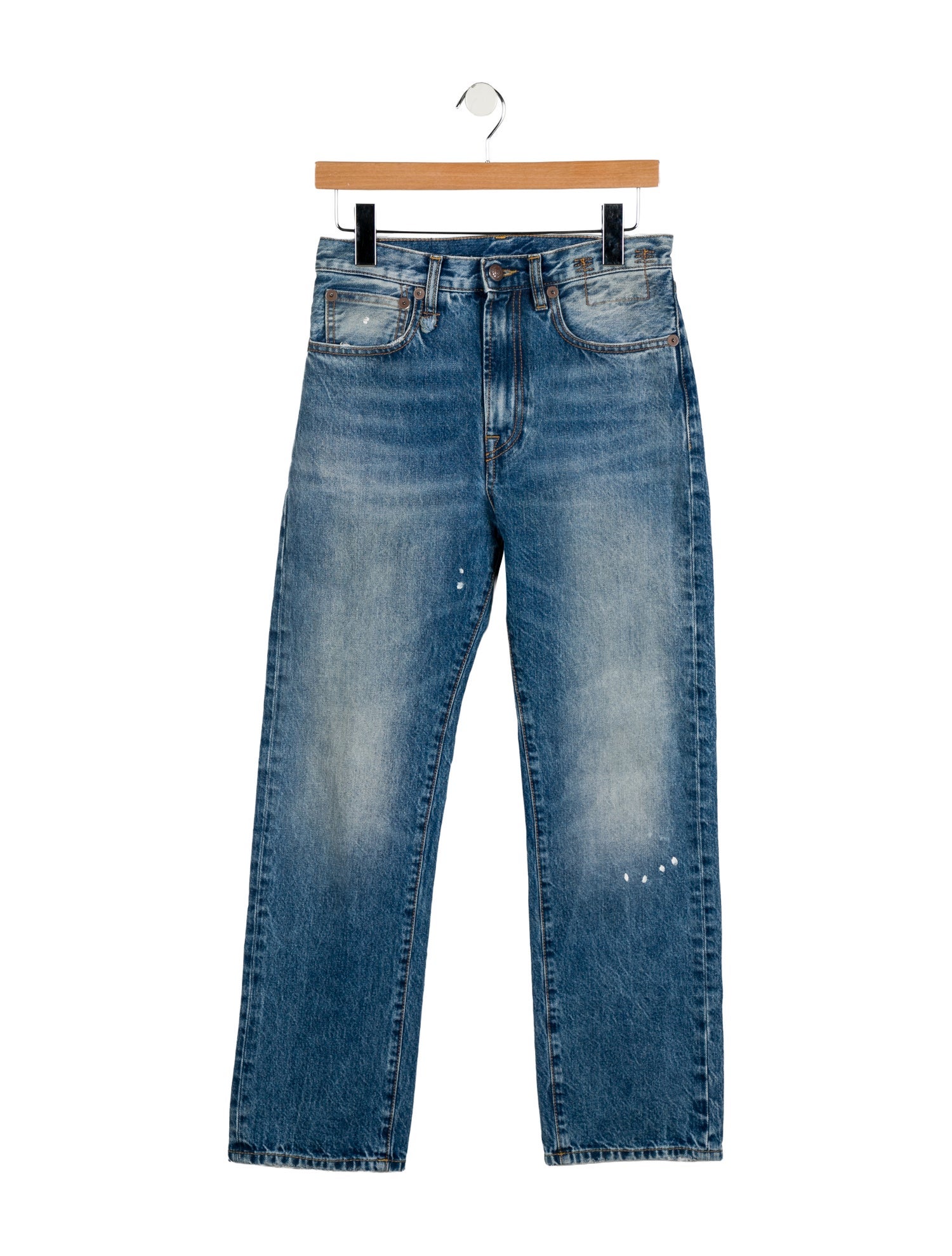 R13 High-Rise Straight Leg Jeans