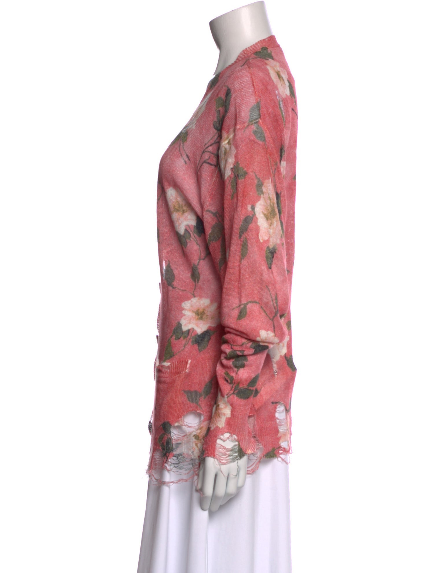 R13 Linen Floral Print Sweater