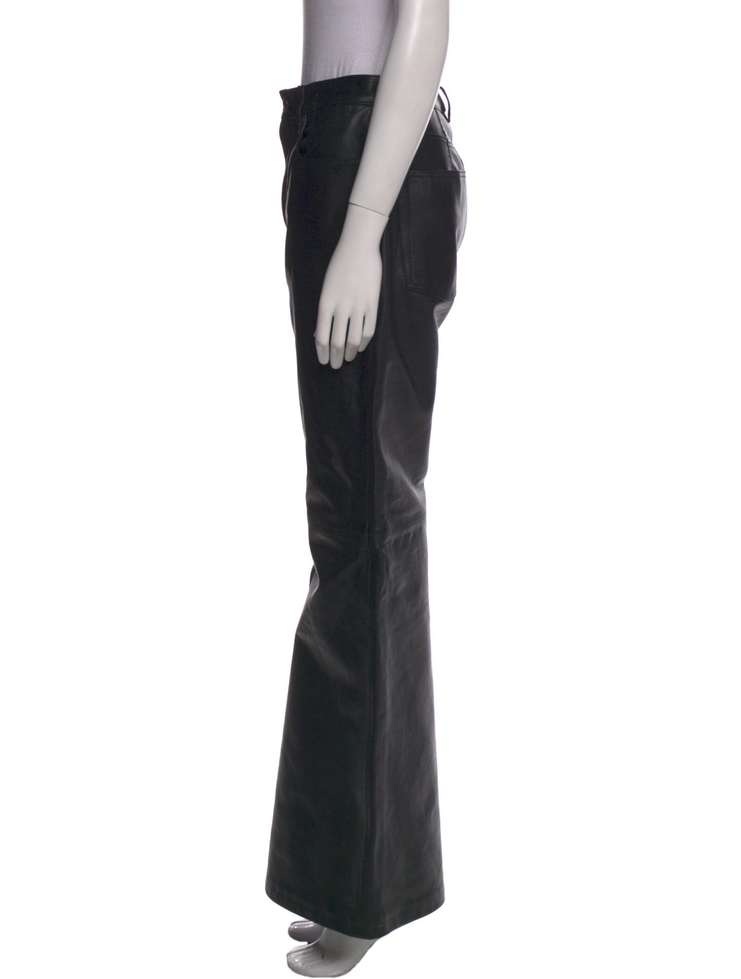 R13 Leather Wide Leg Pants