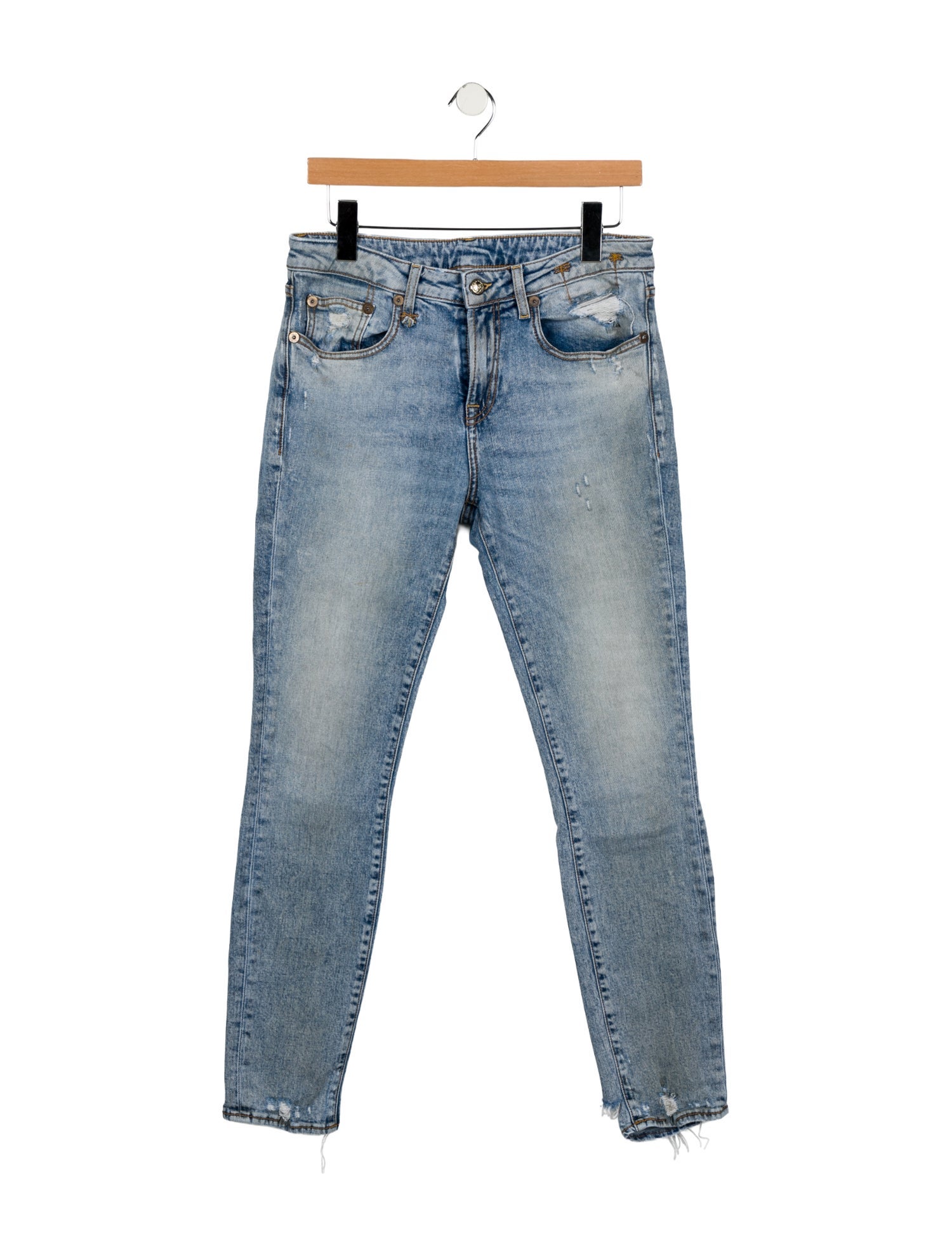 R13 Mid-Rise Skinny Leg Jeans