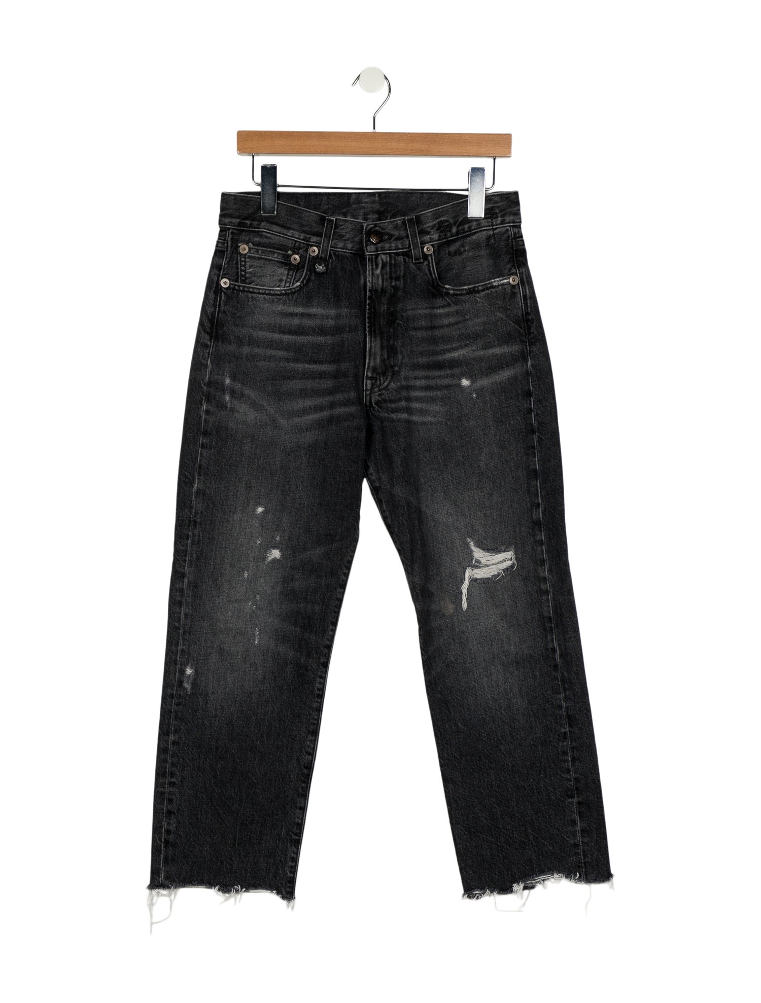 R13 High-Rise Straight Leg Jeans