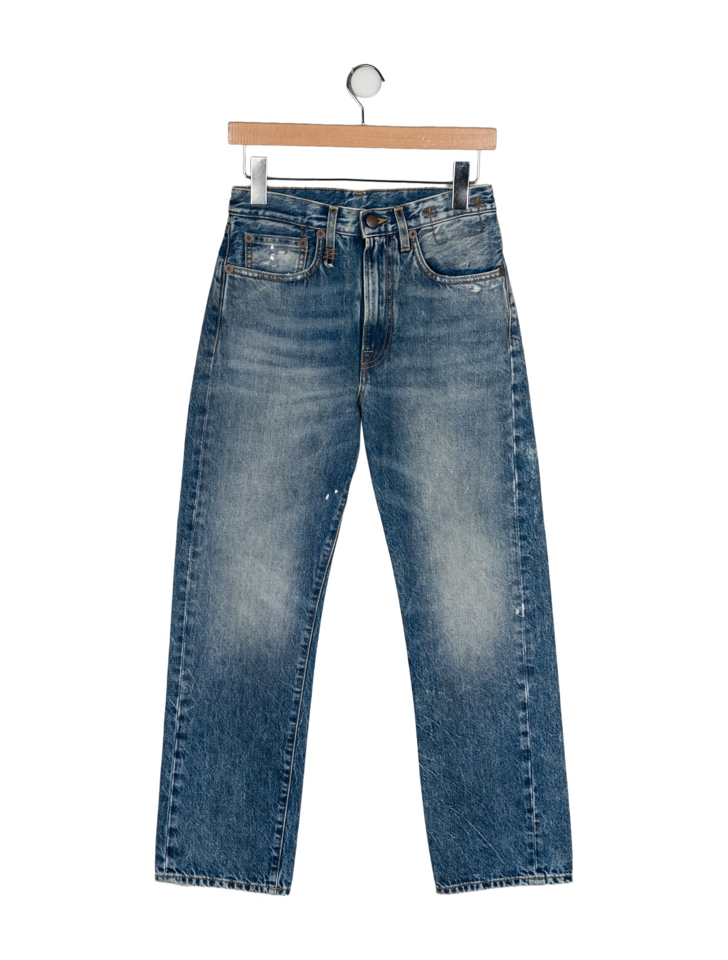 R13 High-Rise Straight Leg Jeans