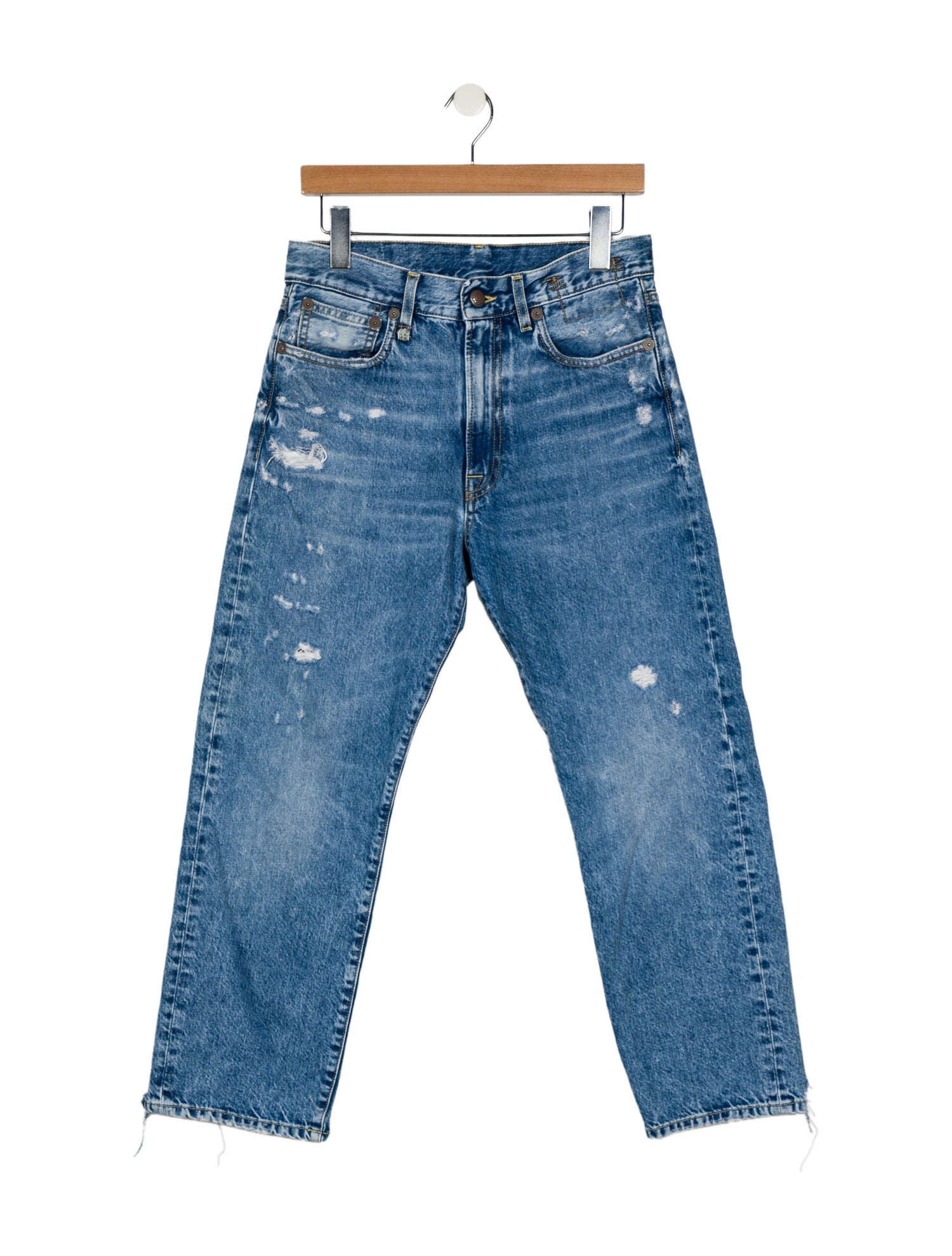 R13 High-Rise Straight Leg Jeans
