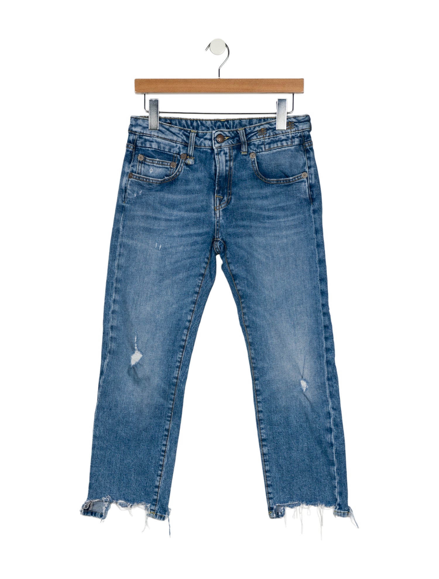 R13 Mid-Rise Straight Leg Jeans