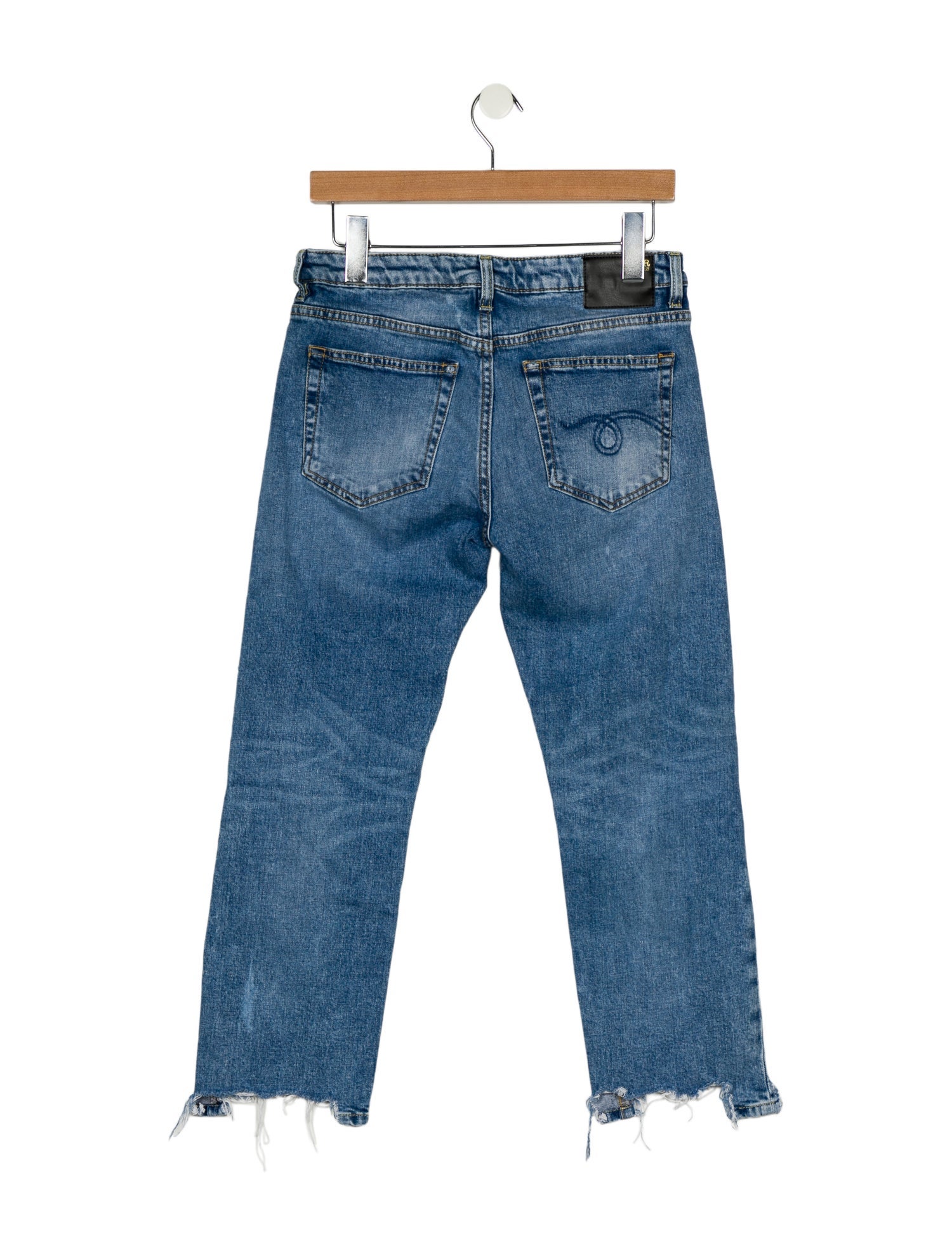 R13 Mid-Rise Straight Leg Jeans