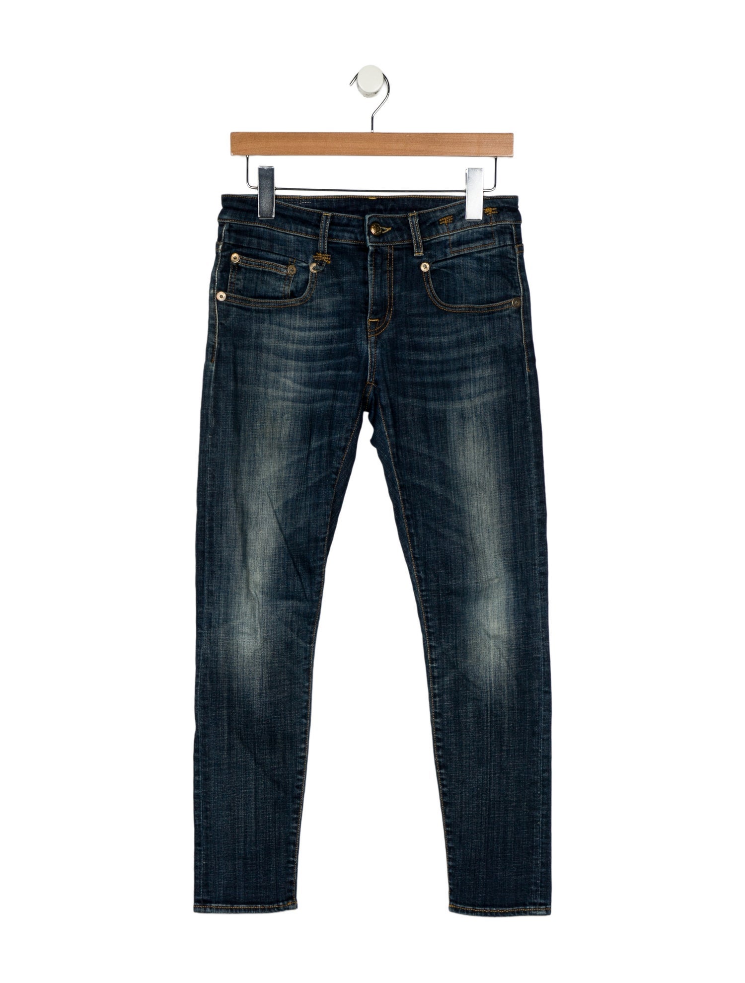 R13 High-Rise Straight Leg Jeans
