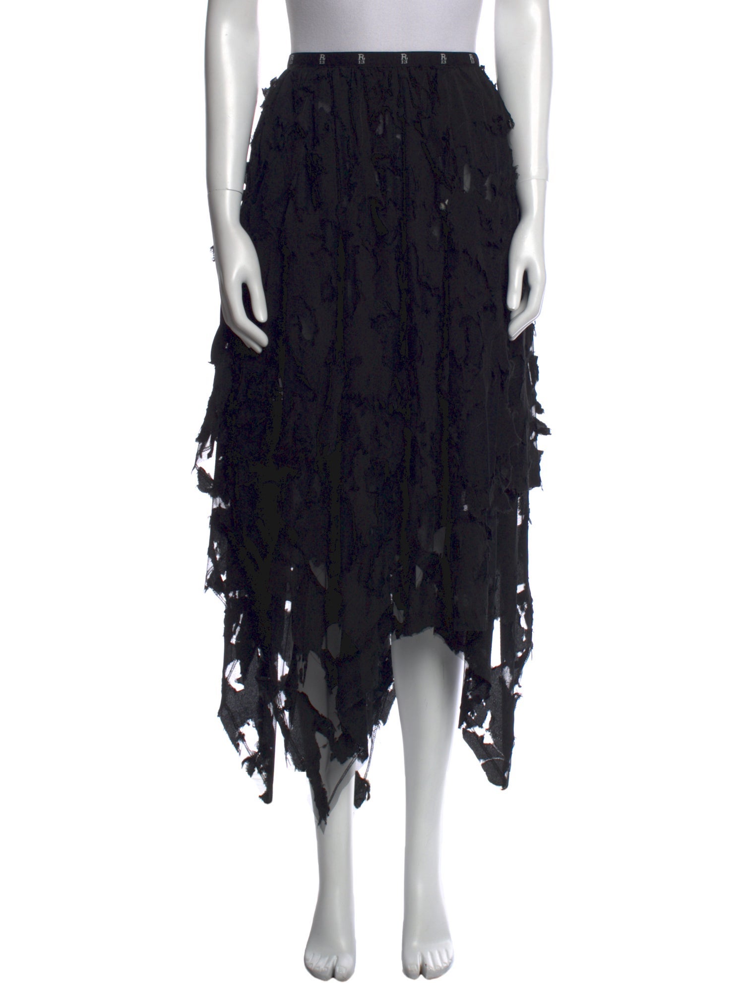 R13 Printed Midi Length Skirt