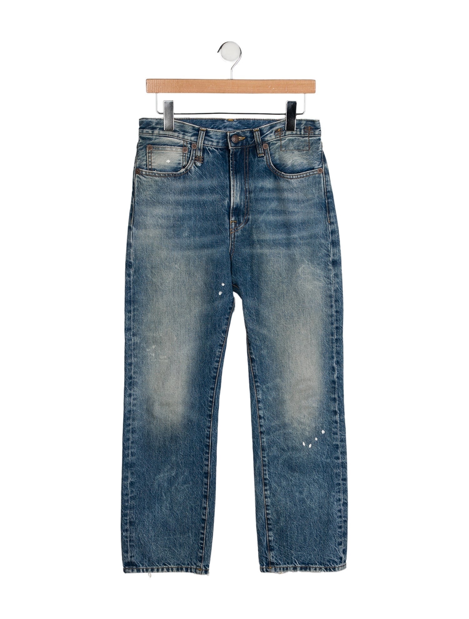 R13 High-Rise Straight Leg Jeans