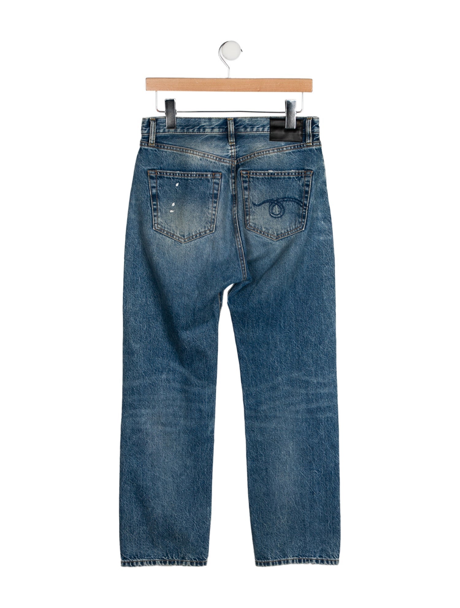 R13 High-Rise Straight Leg Jeans