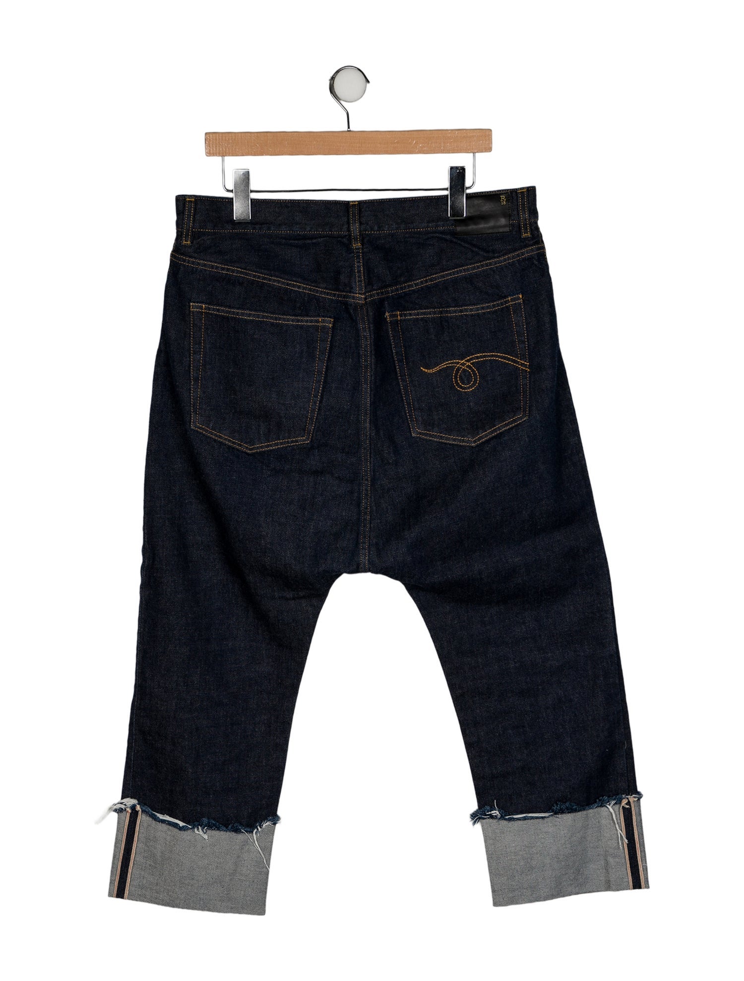 R13 High-Rise Straight Leg Jeans